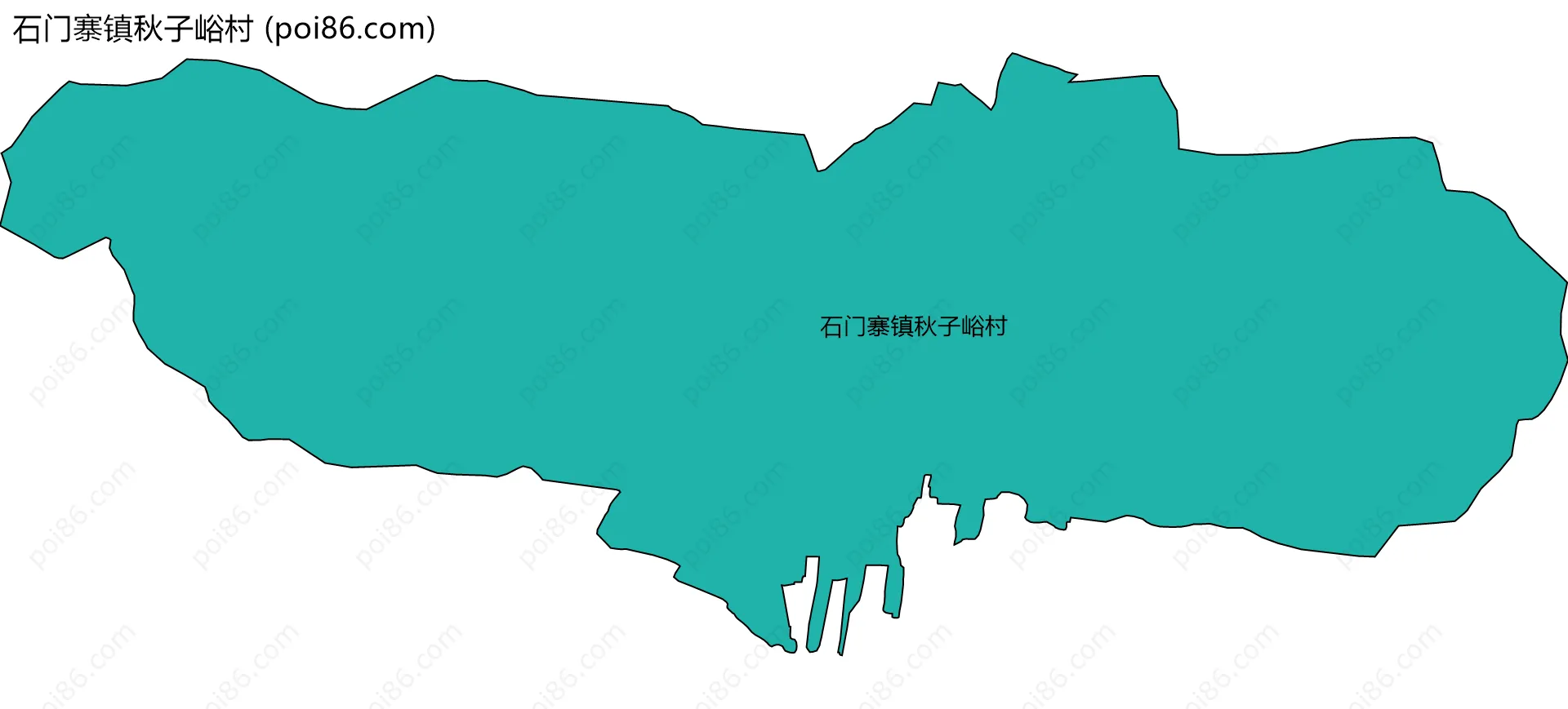 石门寨镇秋子峪村边界地图