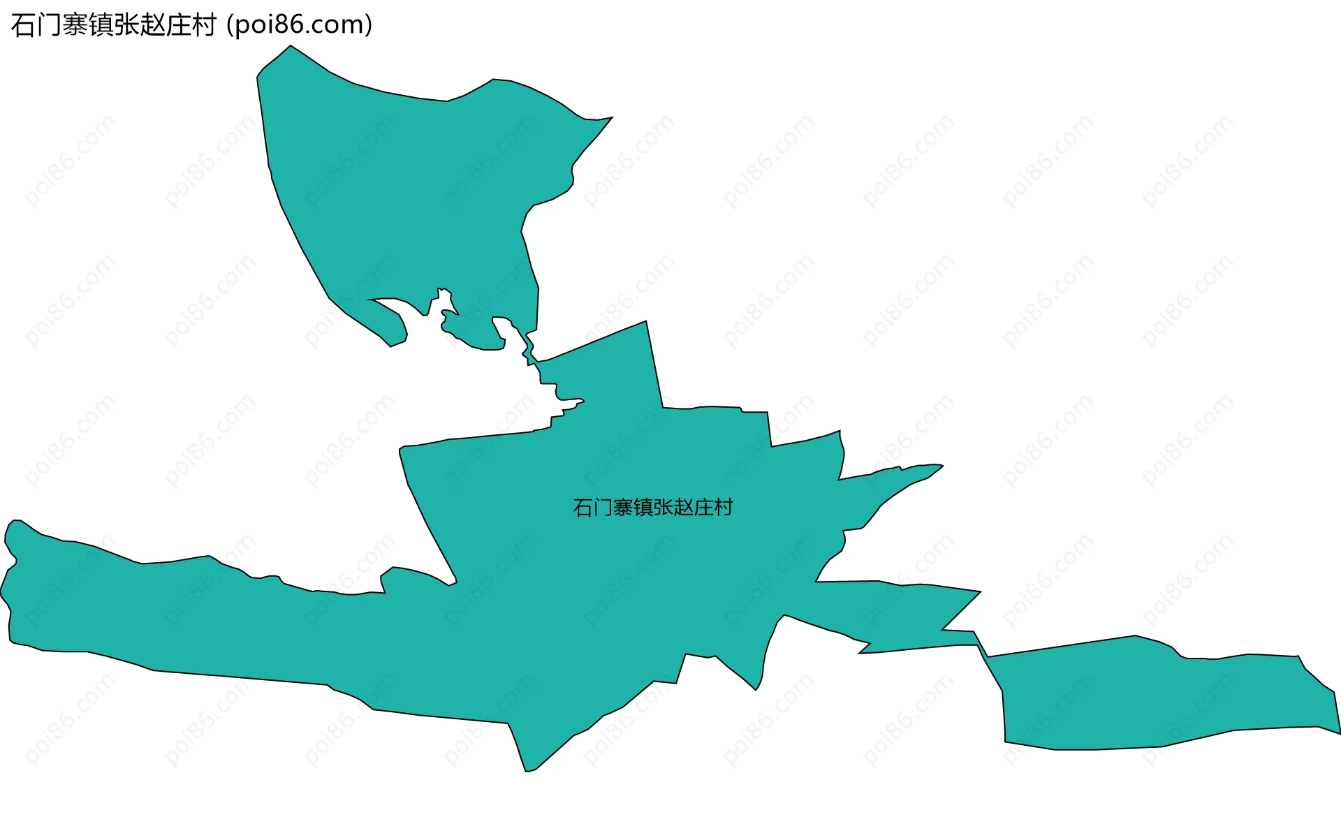 石门寨镇张赵庄村边界地图