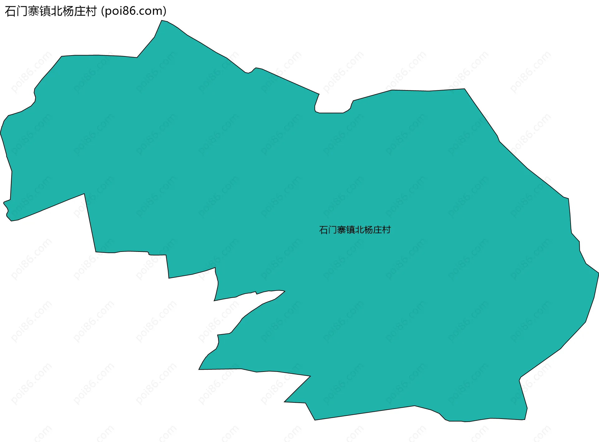石门寨镇北杨庄村边界地图