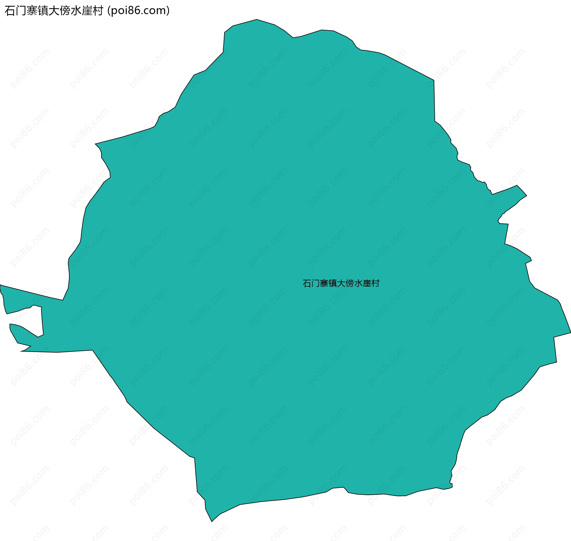 石门寨镇大傍水崖村边界地图