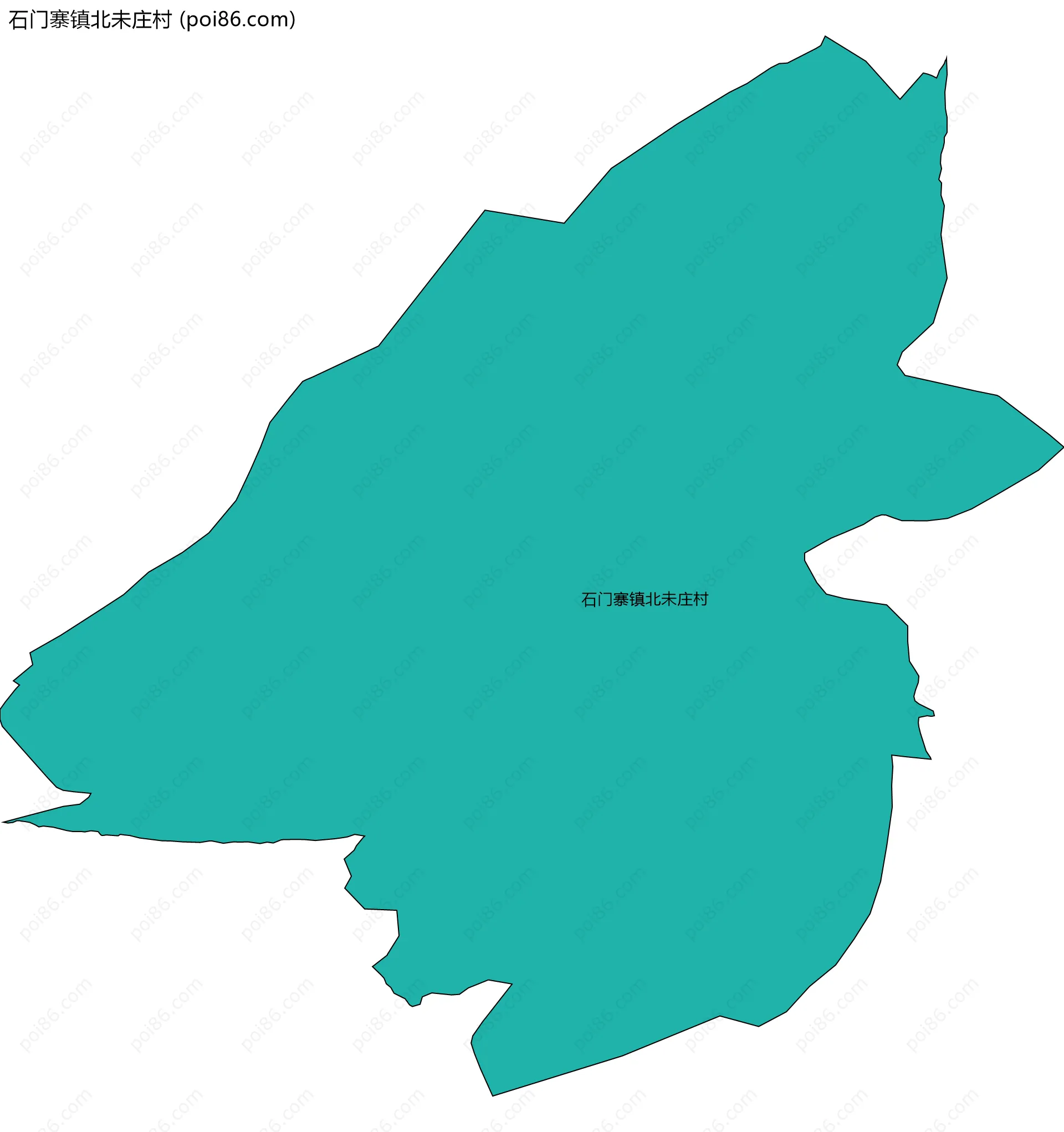 石门寨镇北未庄村边界地图