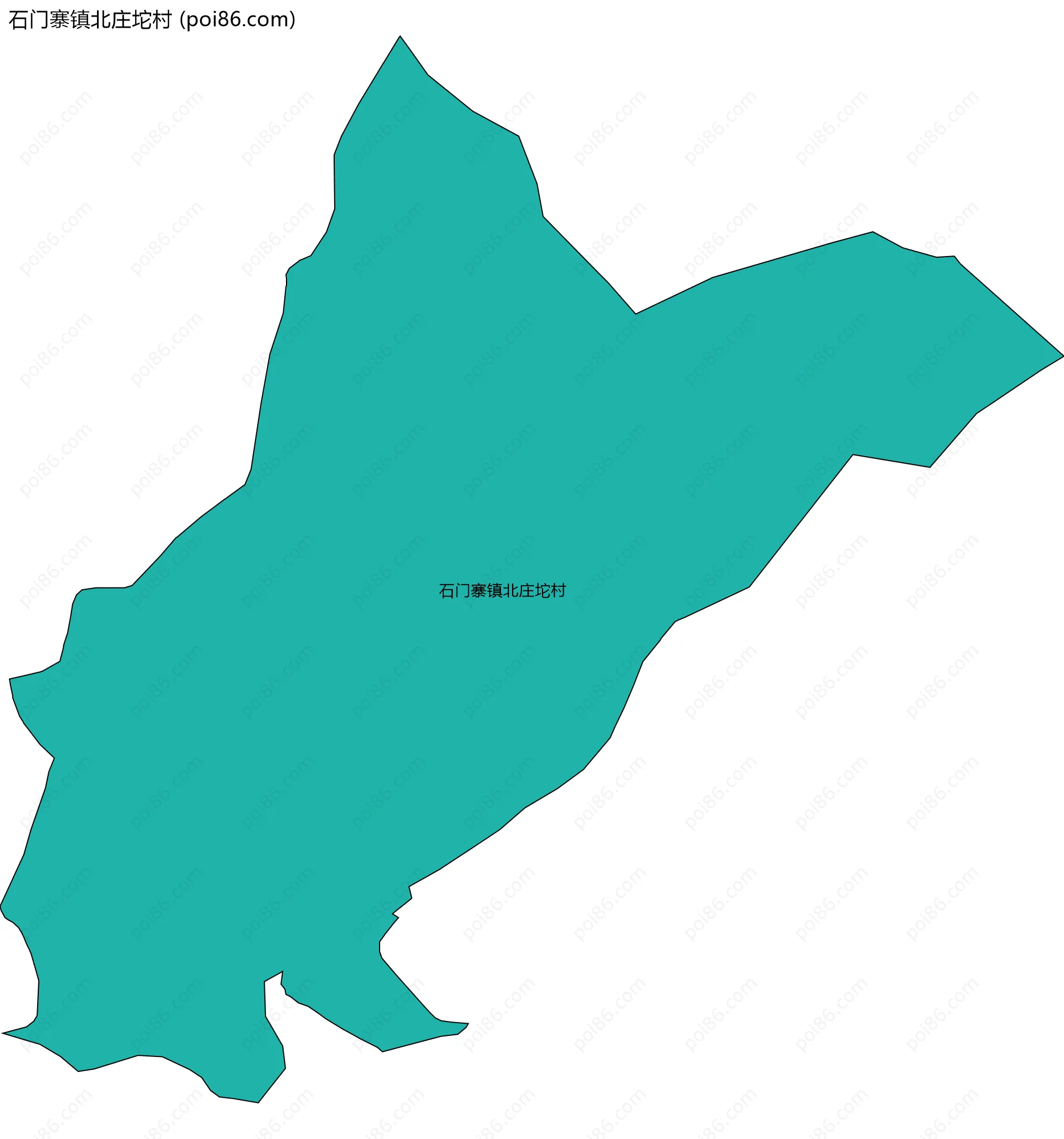 石门寨镇北庄坨村边界地图