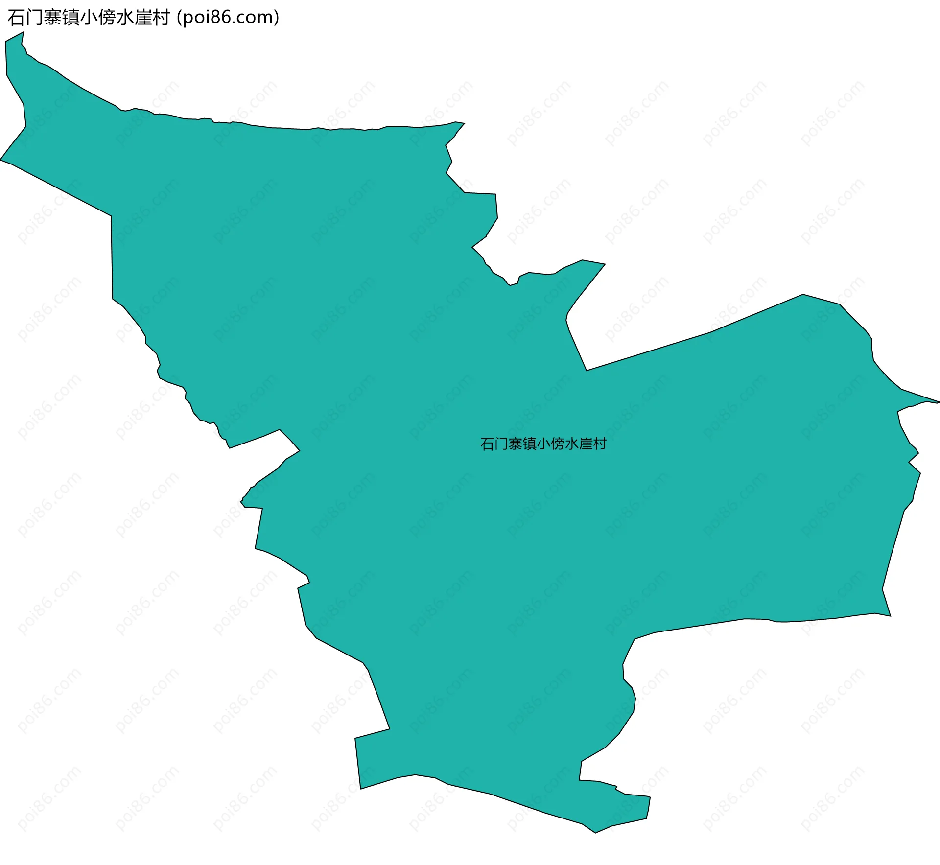 石门寨镇小傍水崖村边界地图