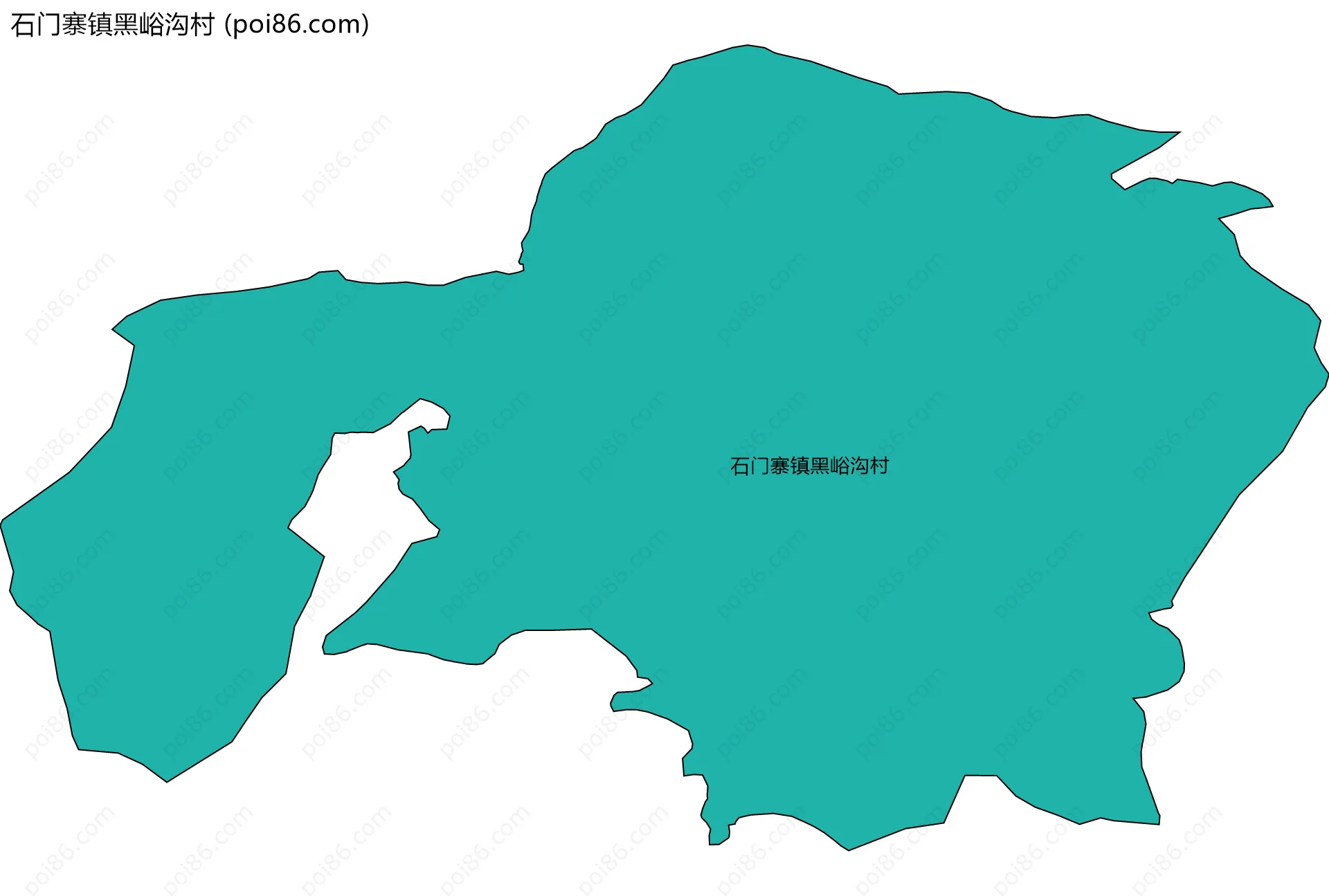 石门寨镇黑峪沟村边界地图