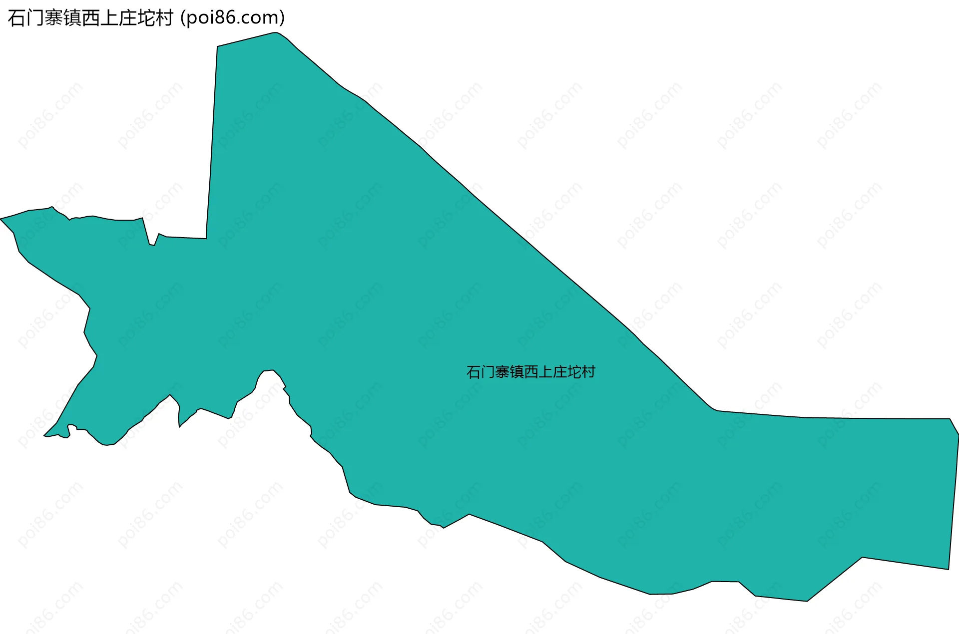 石门寨镇西上庄坨村边界地图