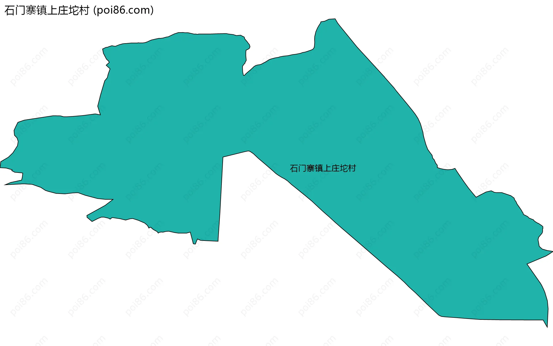 石门寨镇上庄坨村边界地图