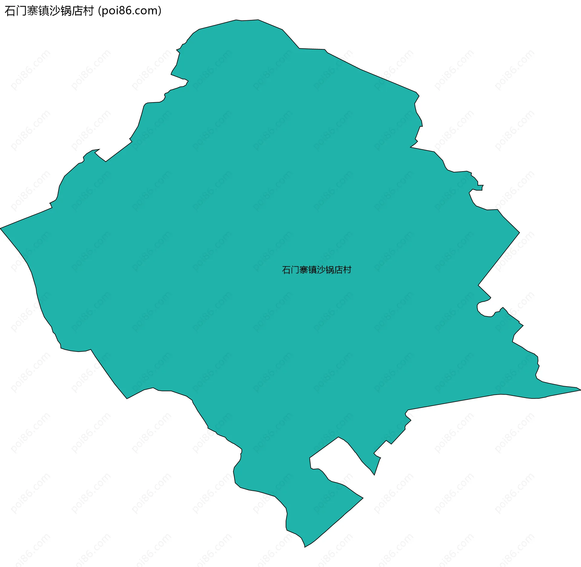 石门寨镇沙锅店村边界地图