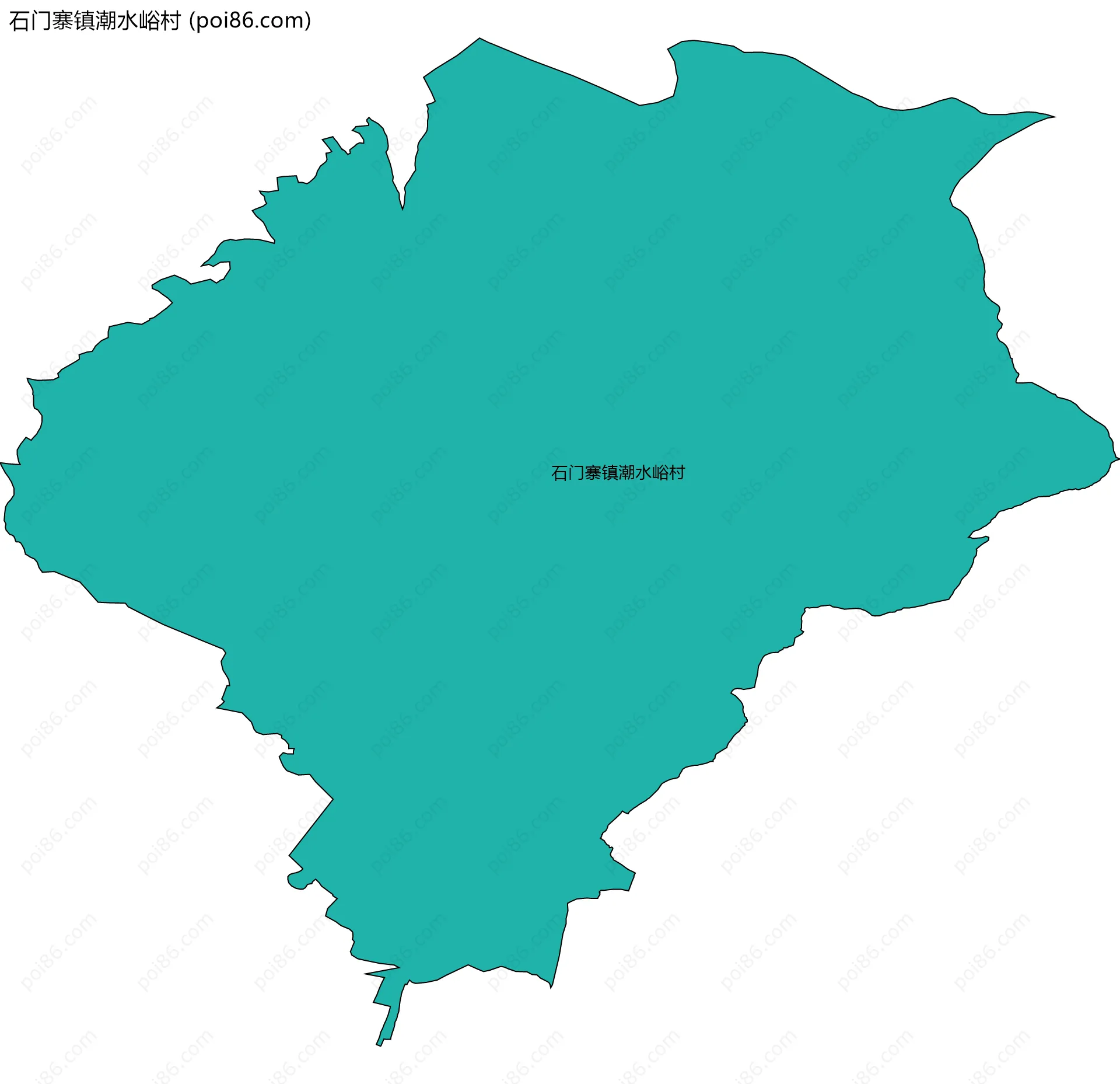 石门寨镇潮水峪村边界地图