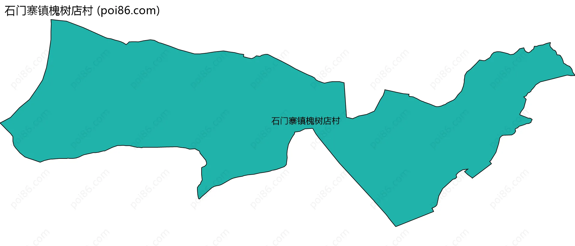 石门寨镇槐树店村边界地图