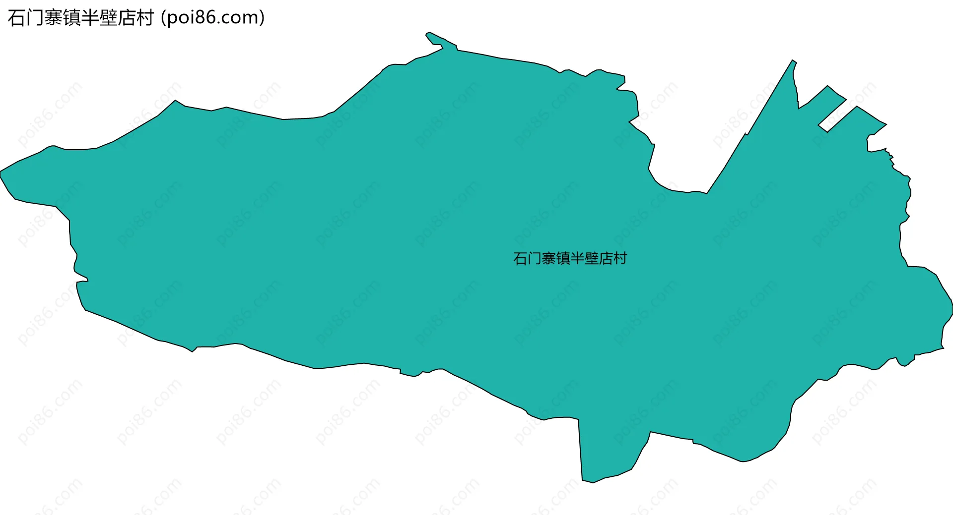 石门寨镇半壁店村边界地图