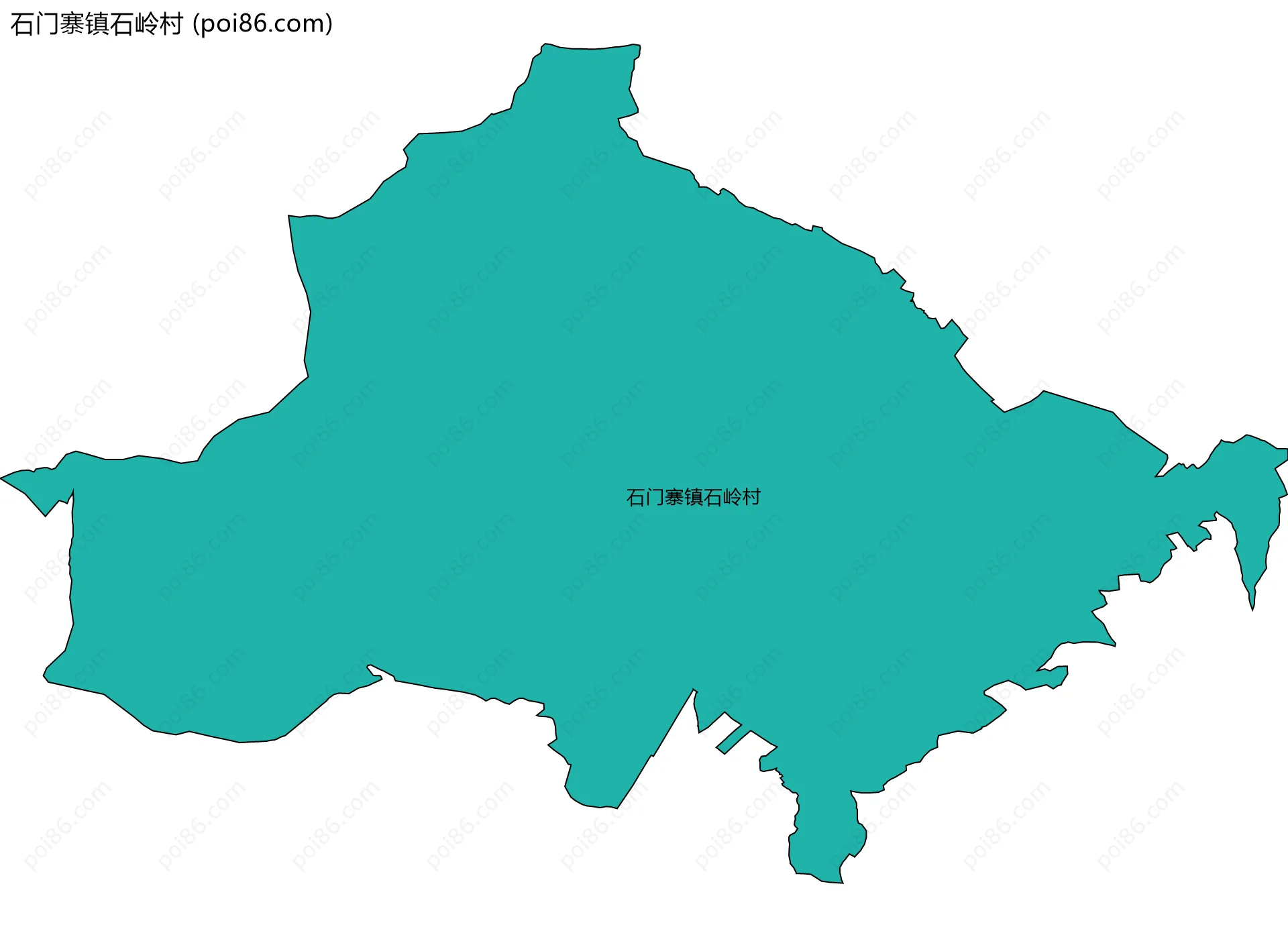 石门寨镇石岭村边界地图