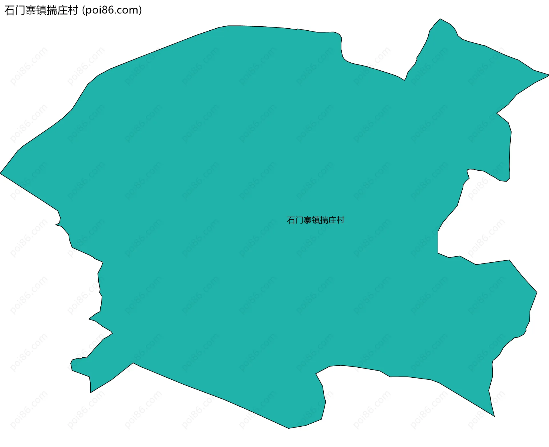 石门寨镇揣庄村边界地图