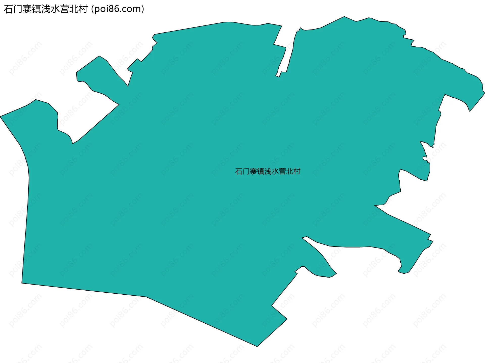 石门寨镇浅水营北村边界地图