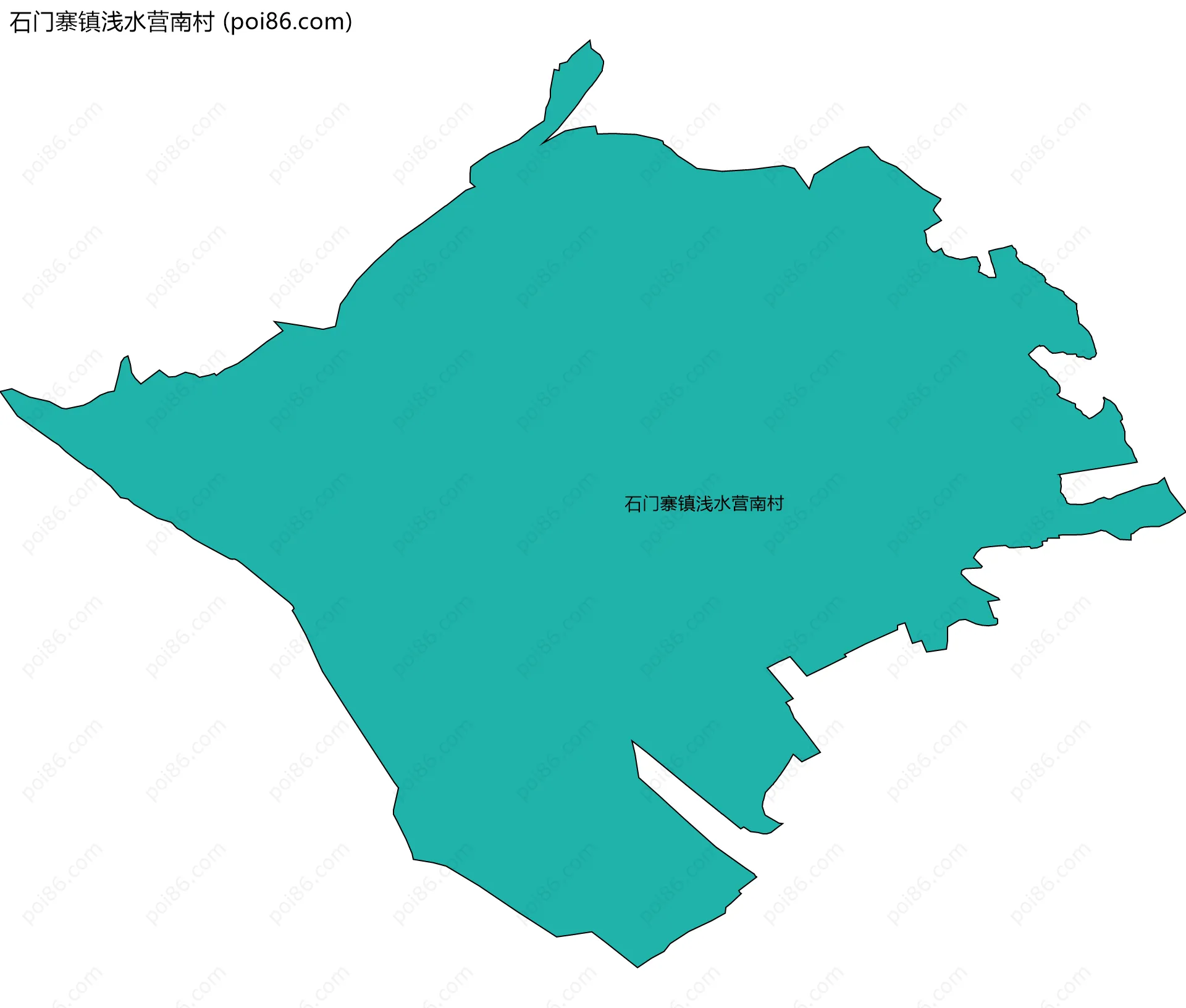 石门寨镇浅水营南村边界地图