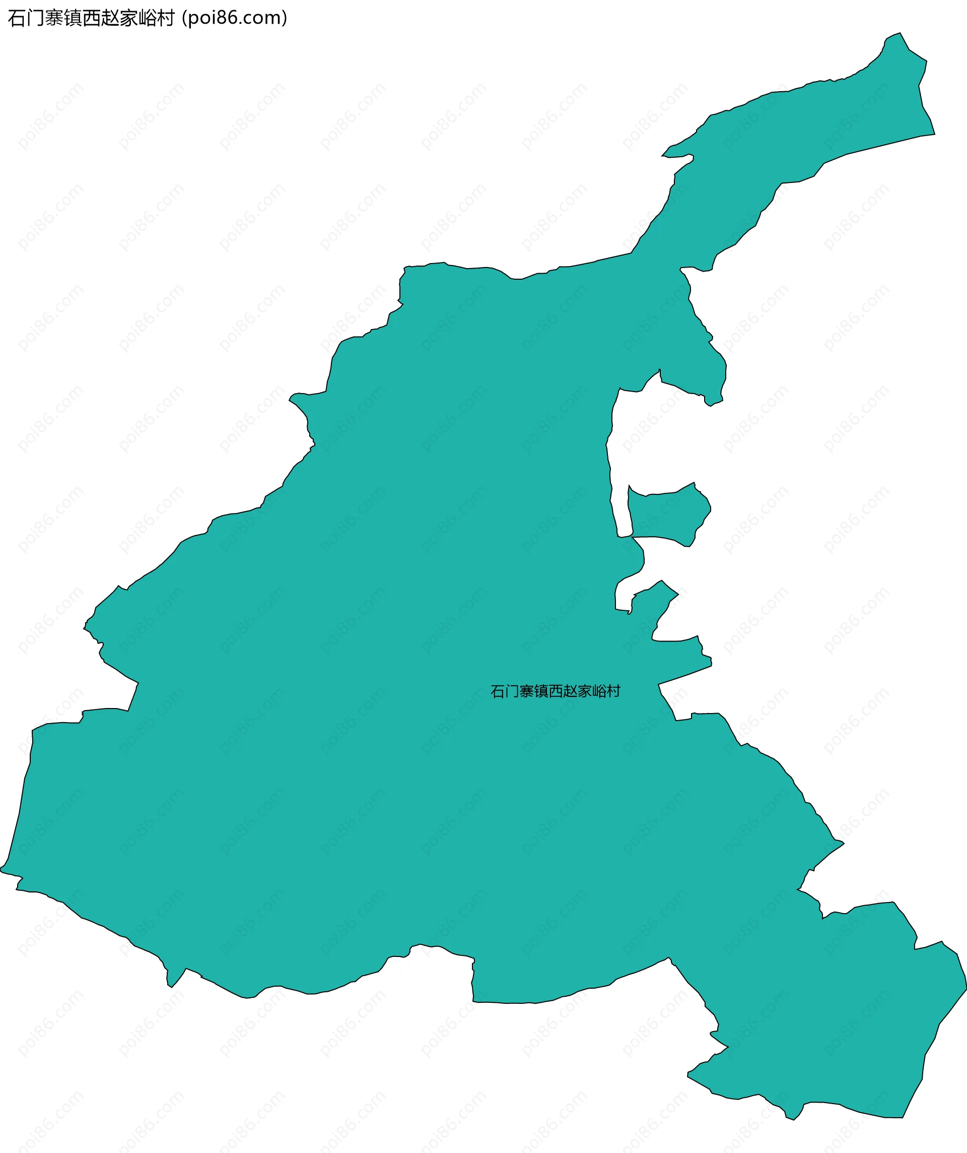 石门寨镇西赵家峪村边界地图