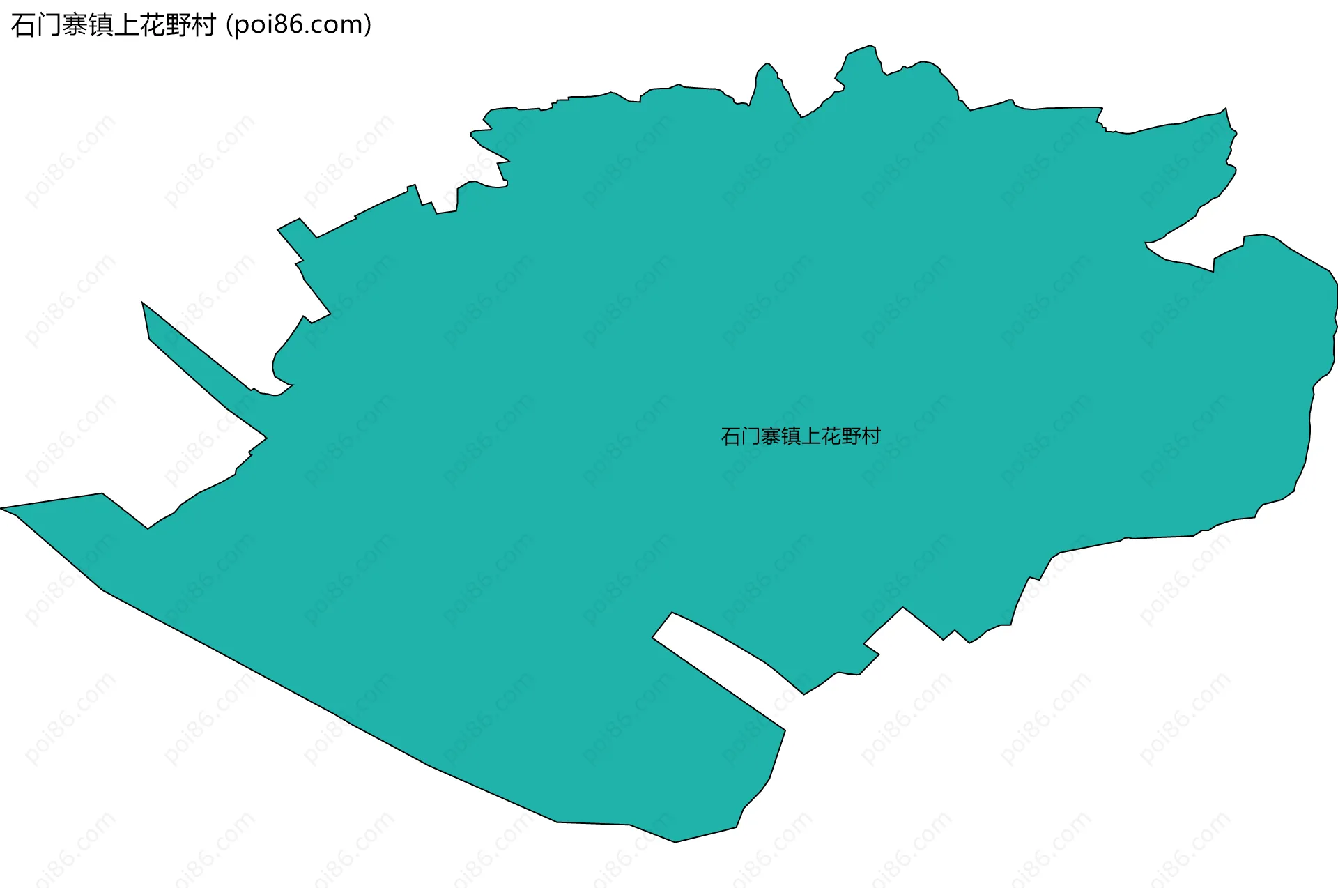 石门寨镇上花野村边界地图