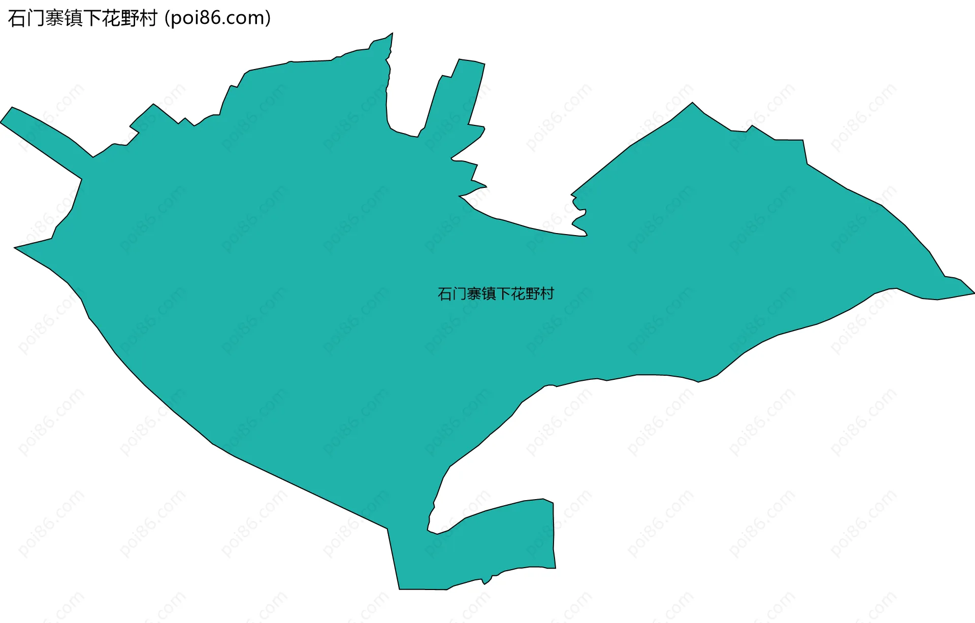 石门寨镇下花野村边界地图