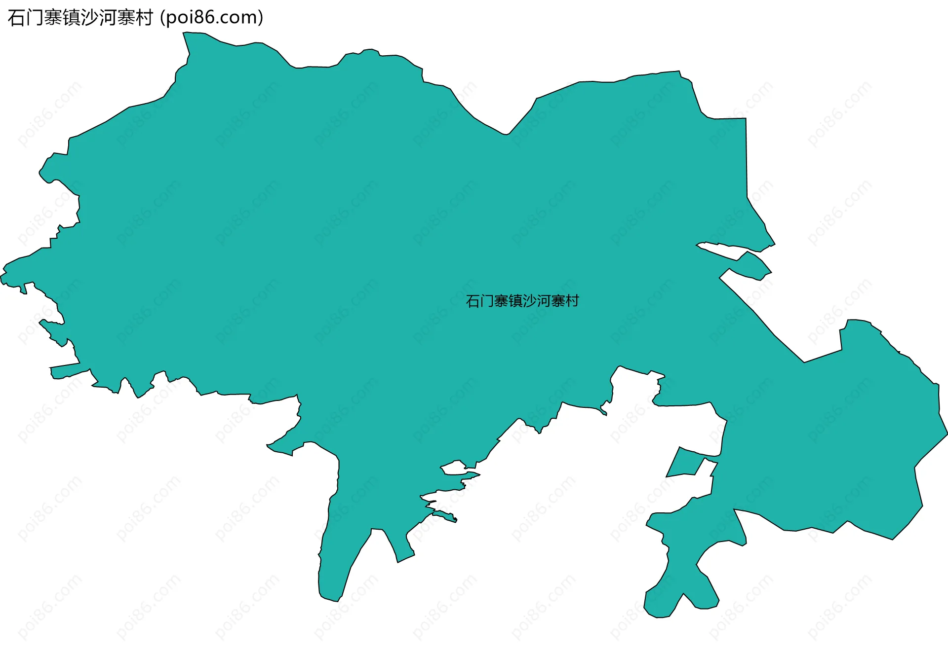 石门寨镇沙河寨村边界地图