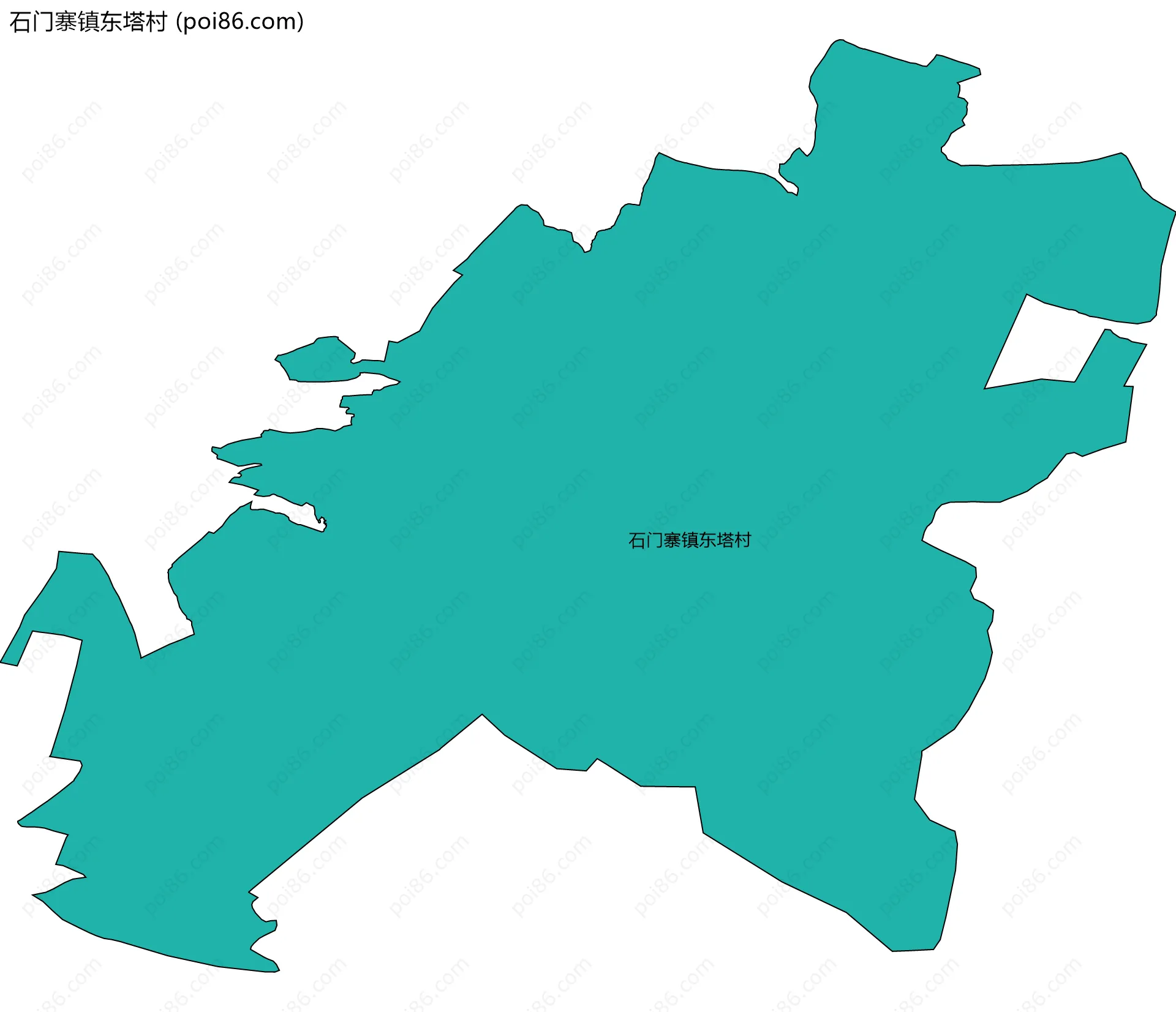 石门寨镇东塔村边界地图
