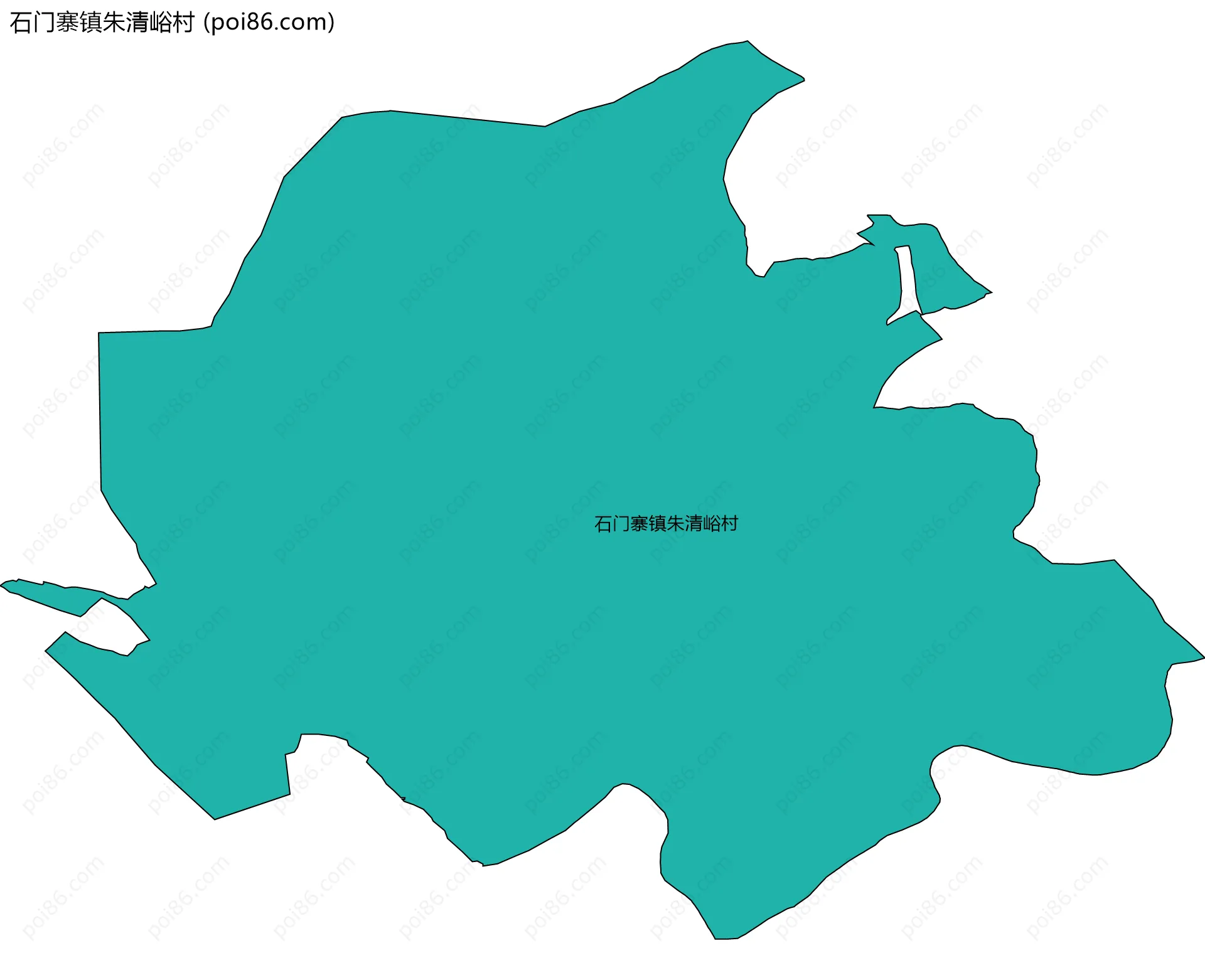 石门寨镇朱清峪村边界地图