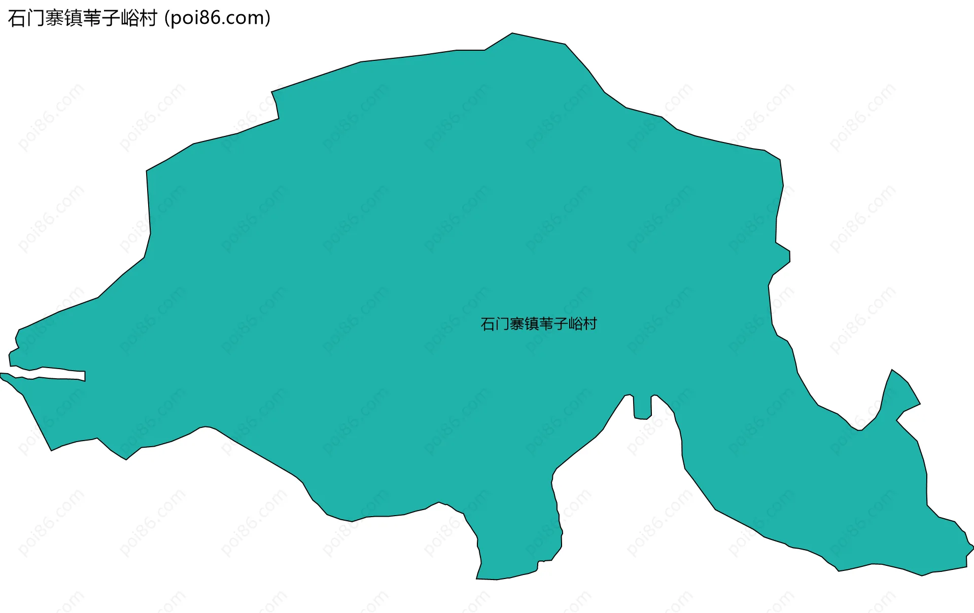 石门寨镇苇子峪村边界地图