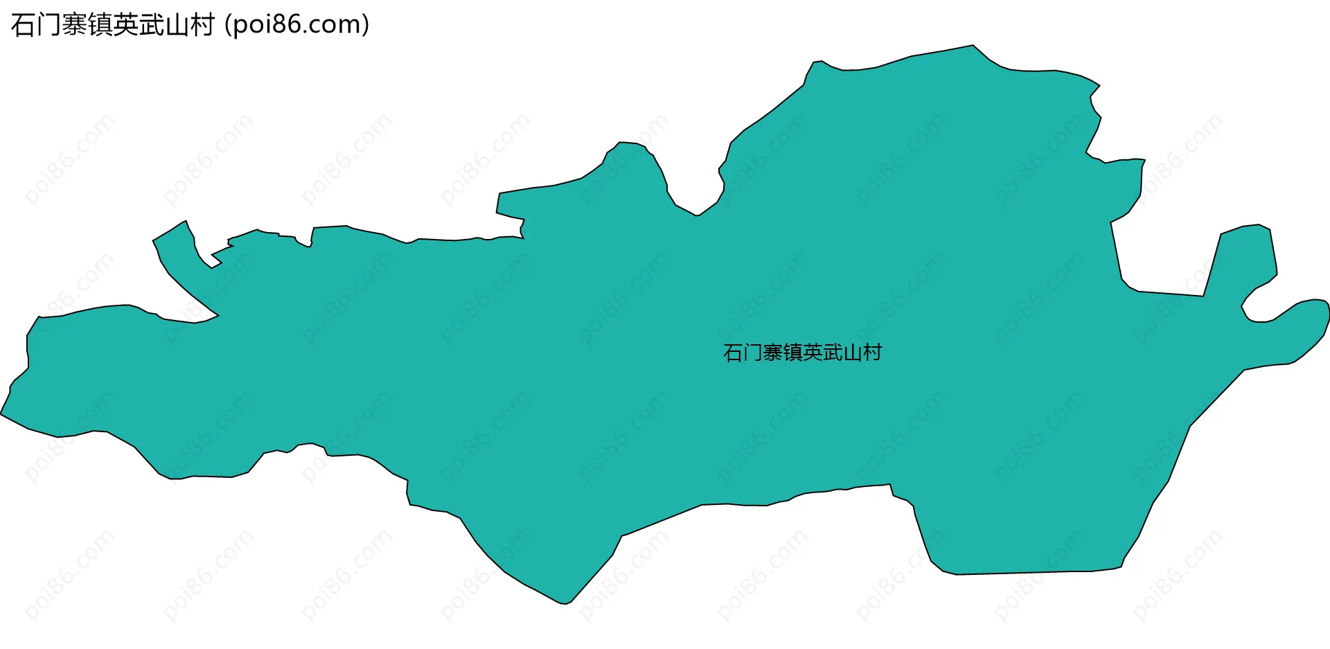 石门寨镇英武山村边界地图