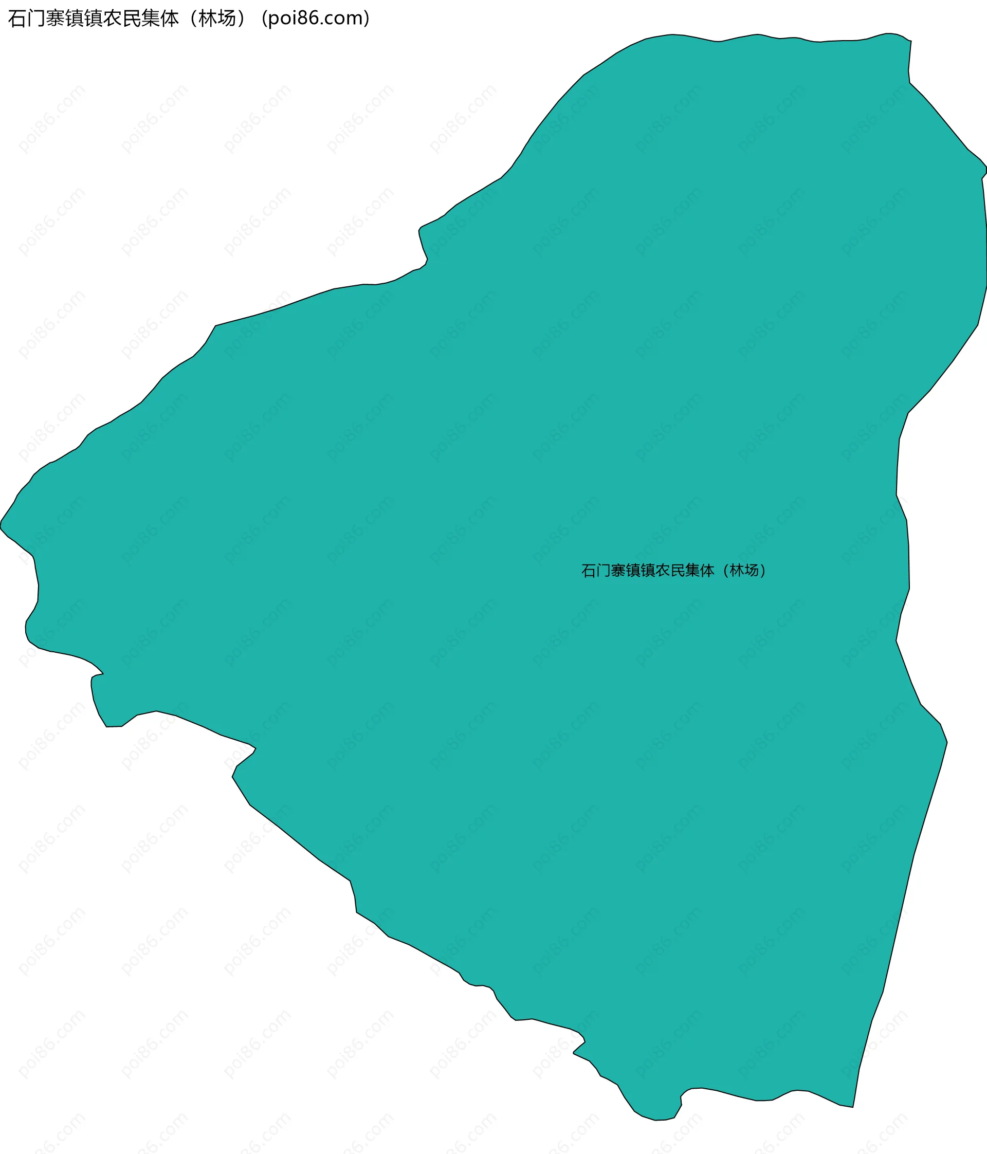 石门寨镇镇农民集体（林场）边界地图