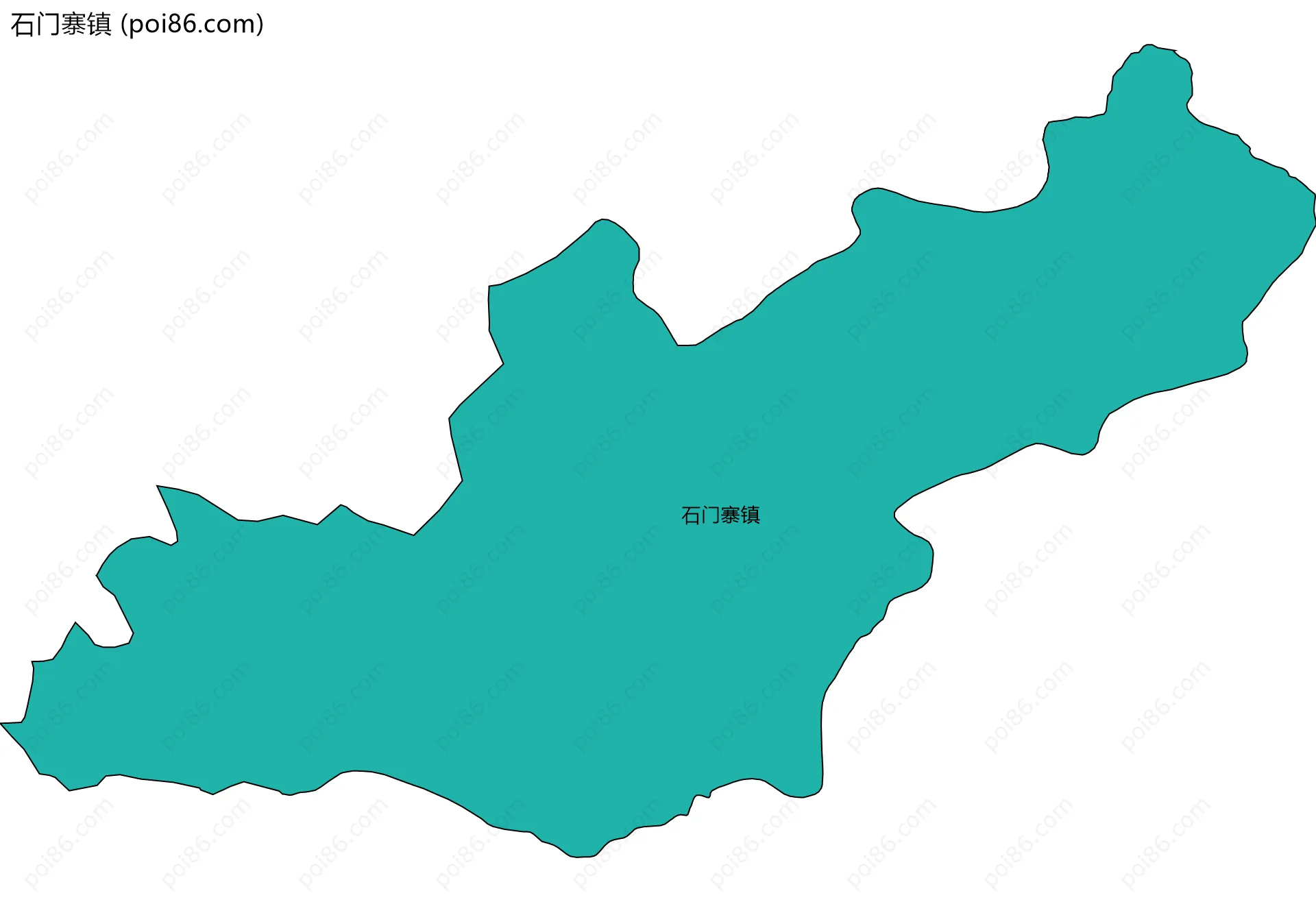 石门寨镇边界地图