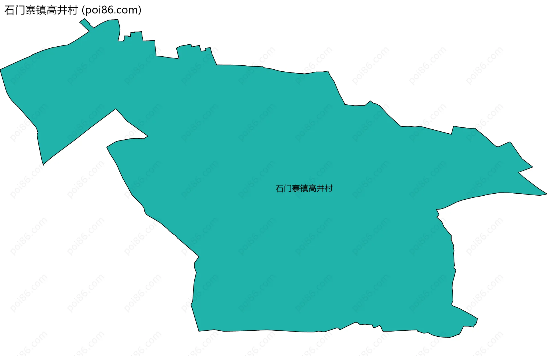 石门寨镇高井村边界地图