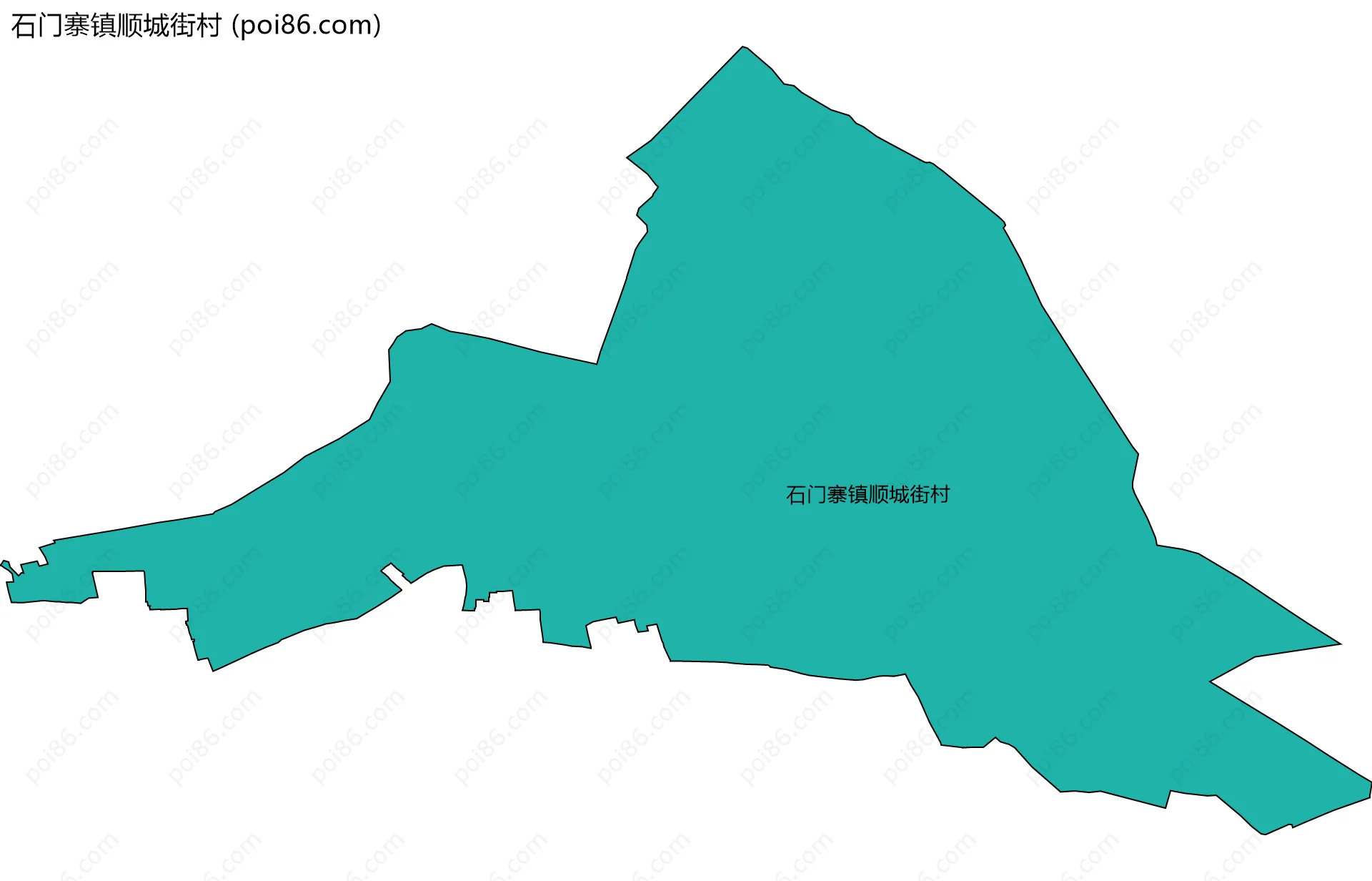 石门寨镇顺城街村边界地图