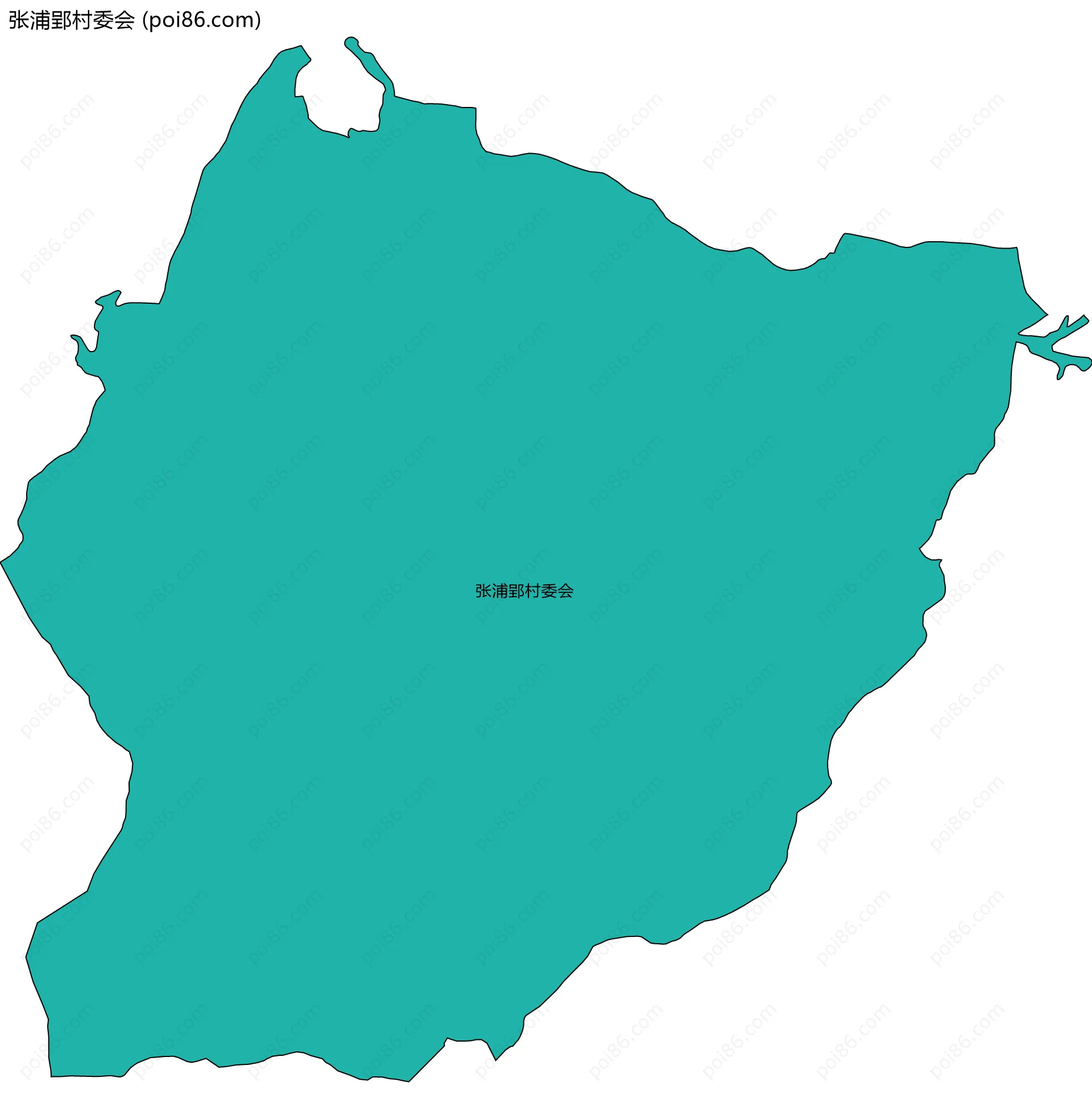 张浦郢村委会边界地图