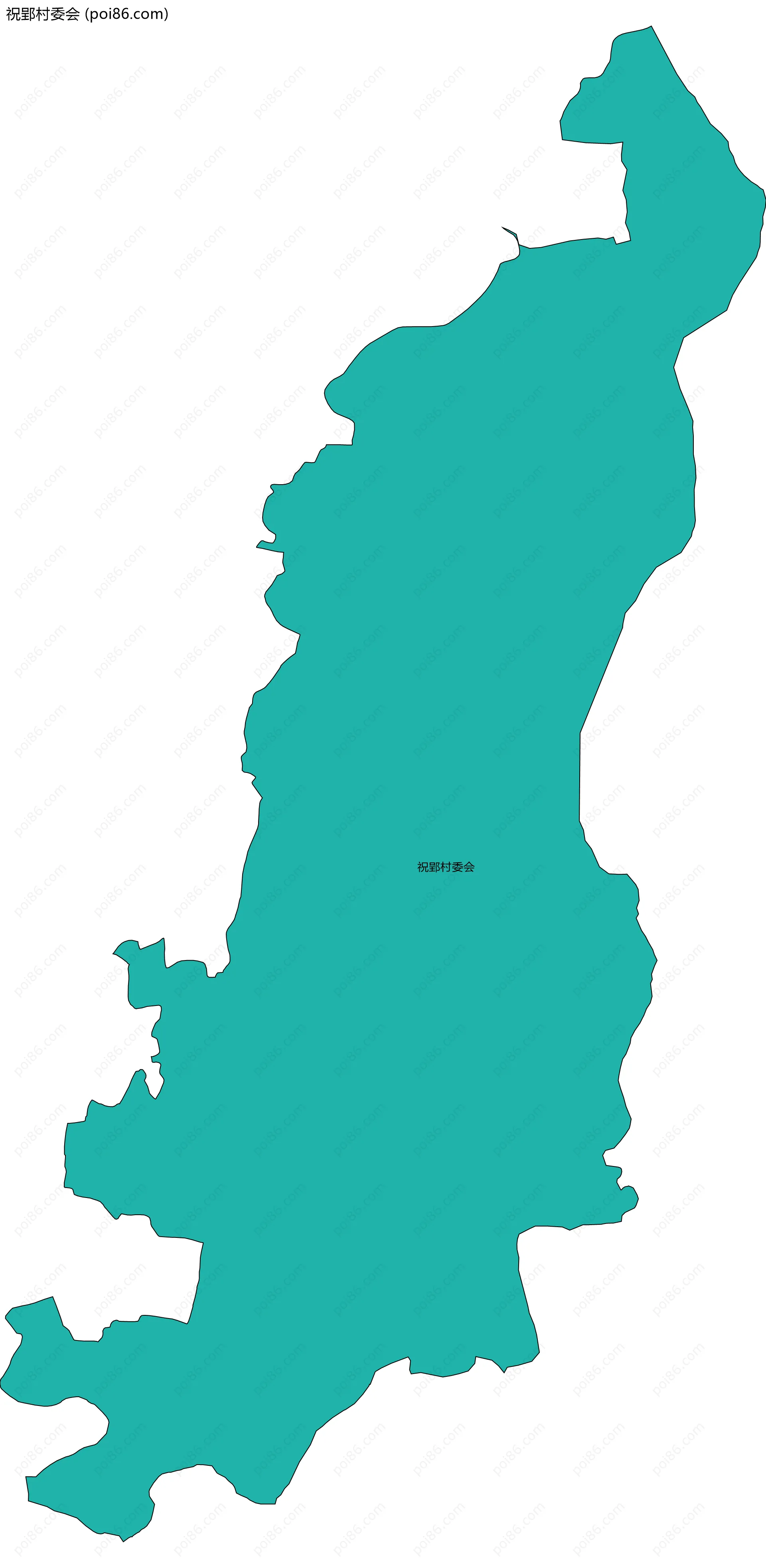 祝郢村委会边界地图