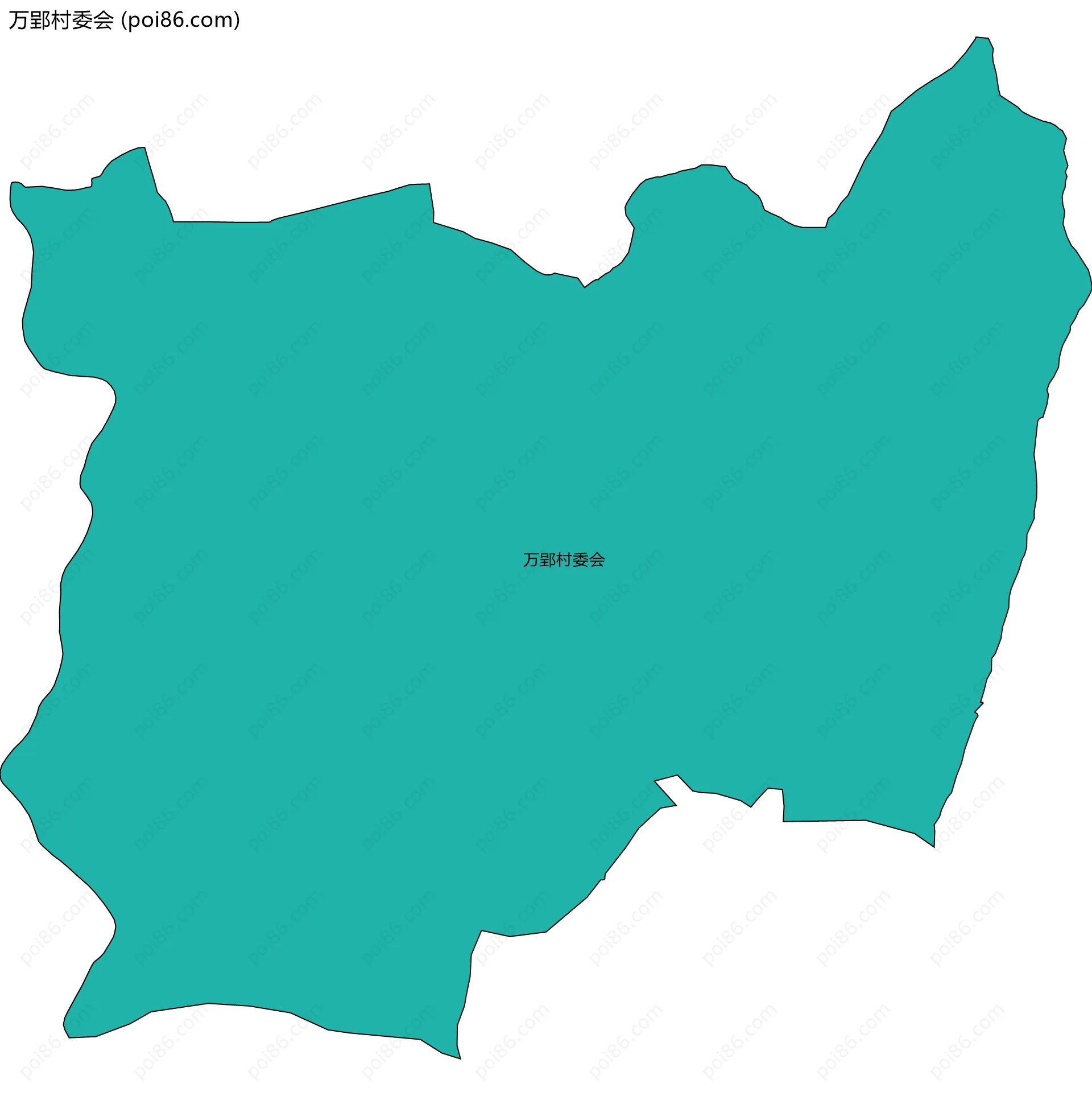 万郢村委会边界地图
