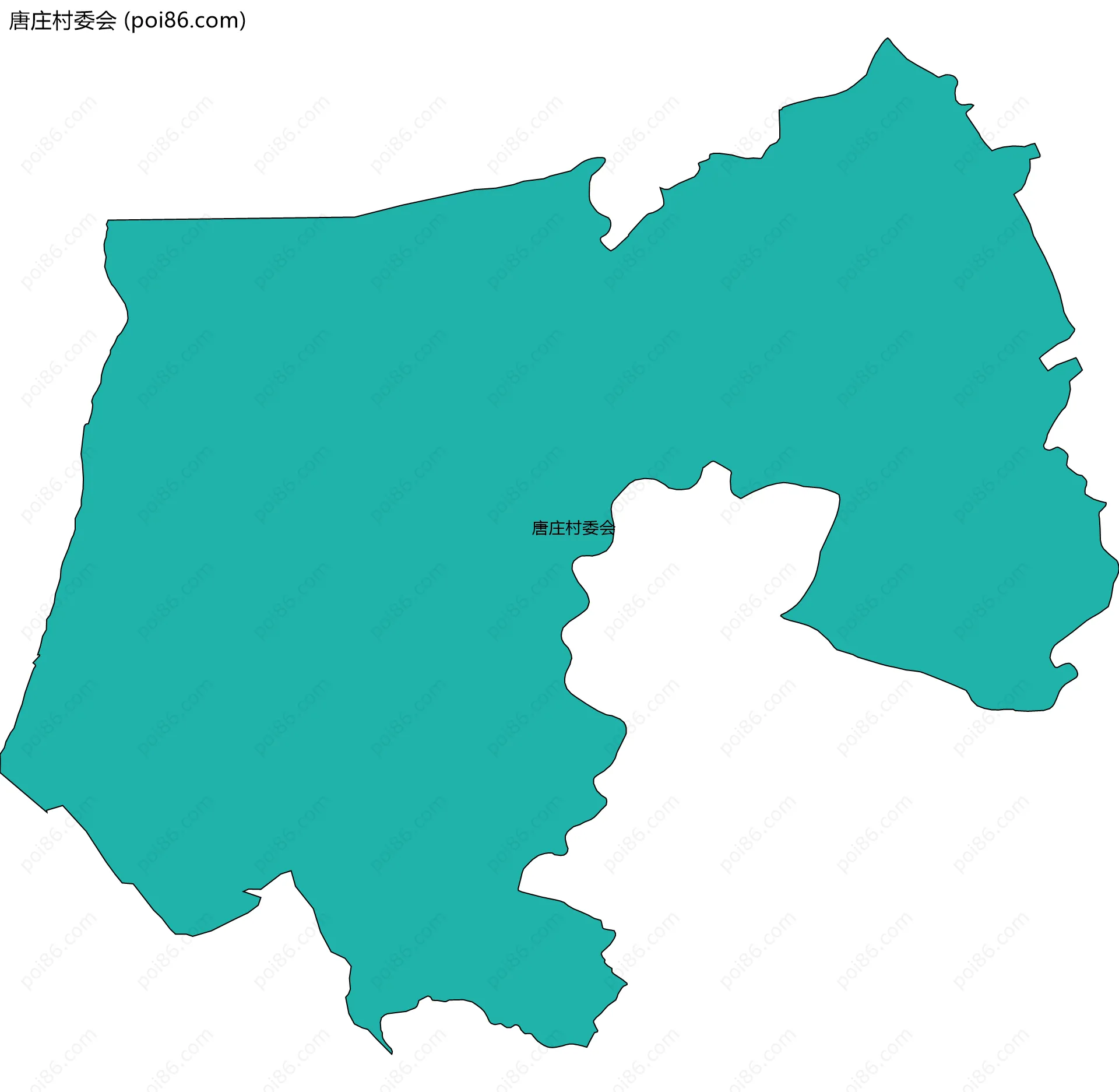 唐庄村委会边界地图