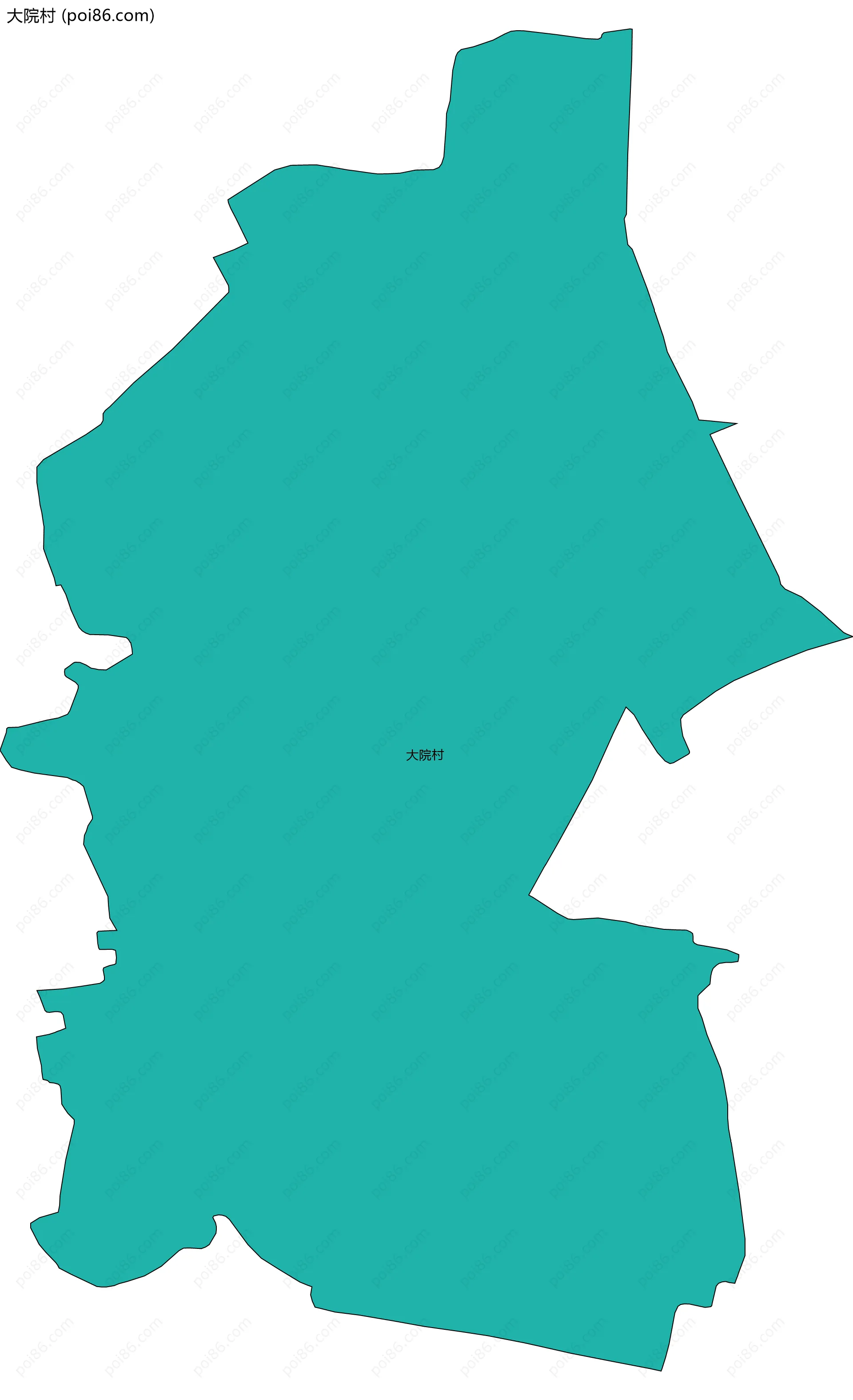 大院村边界地图