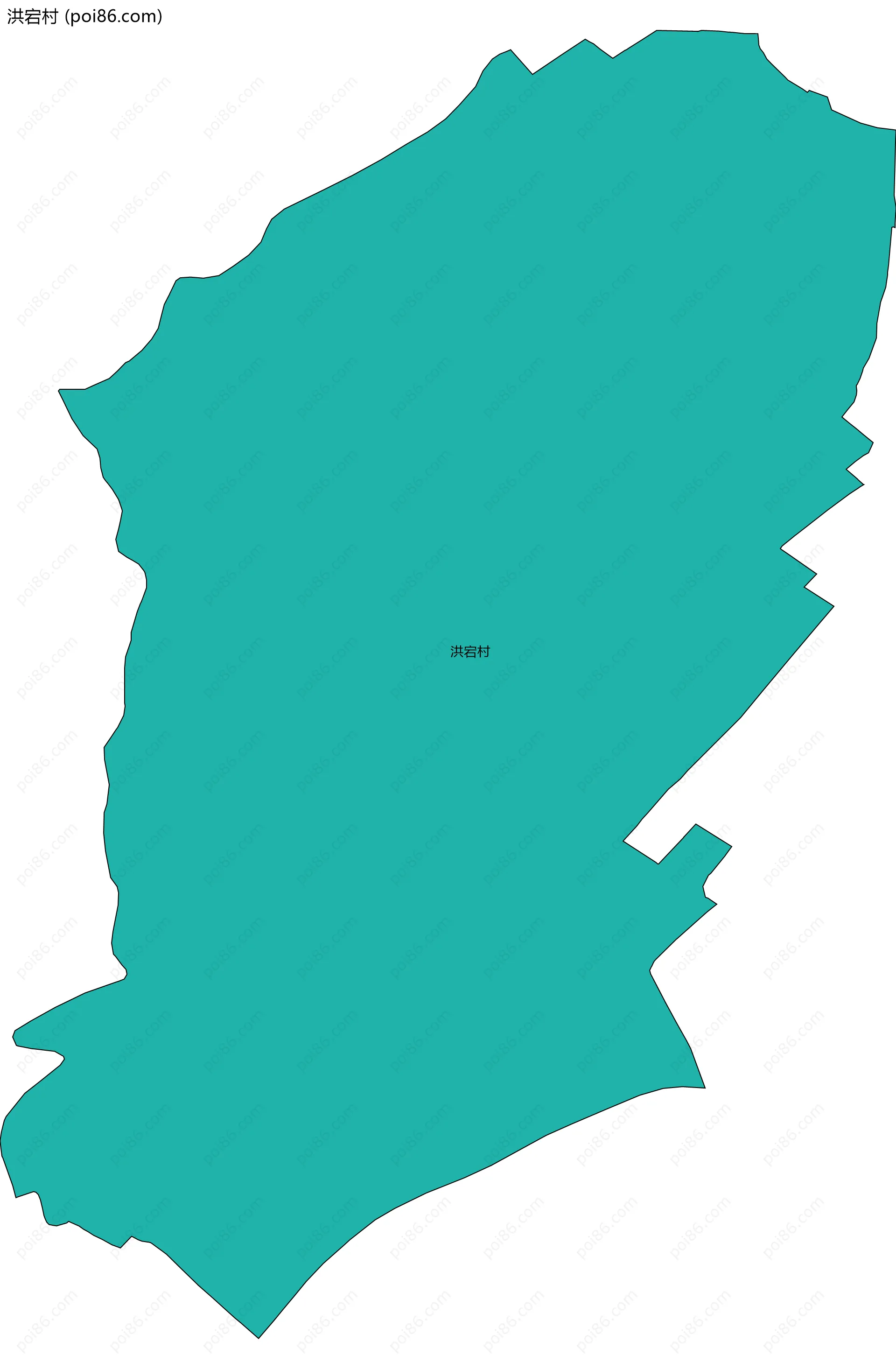洪宕村边界地图