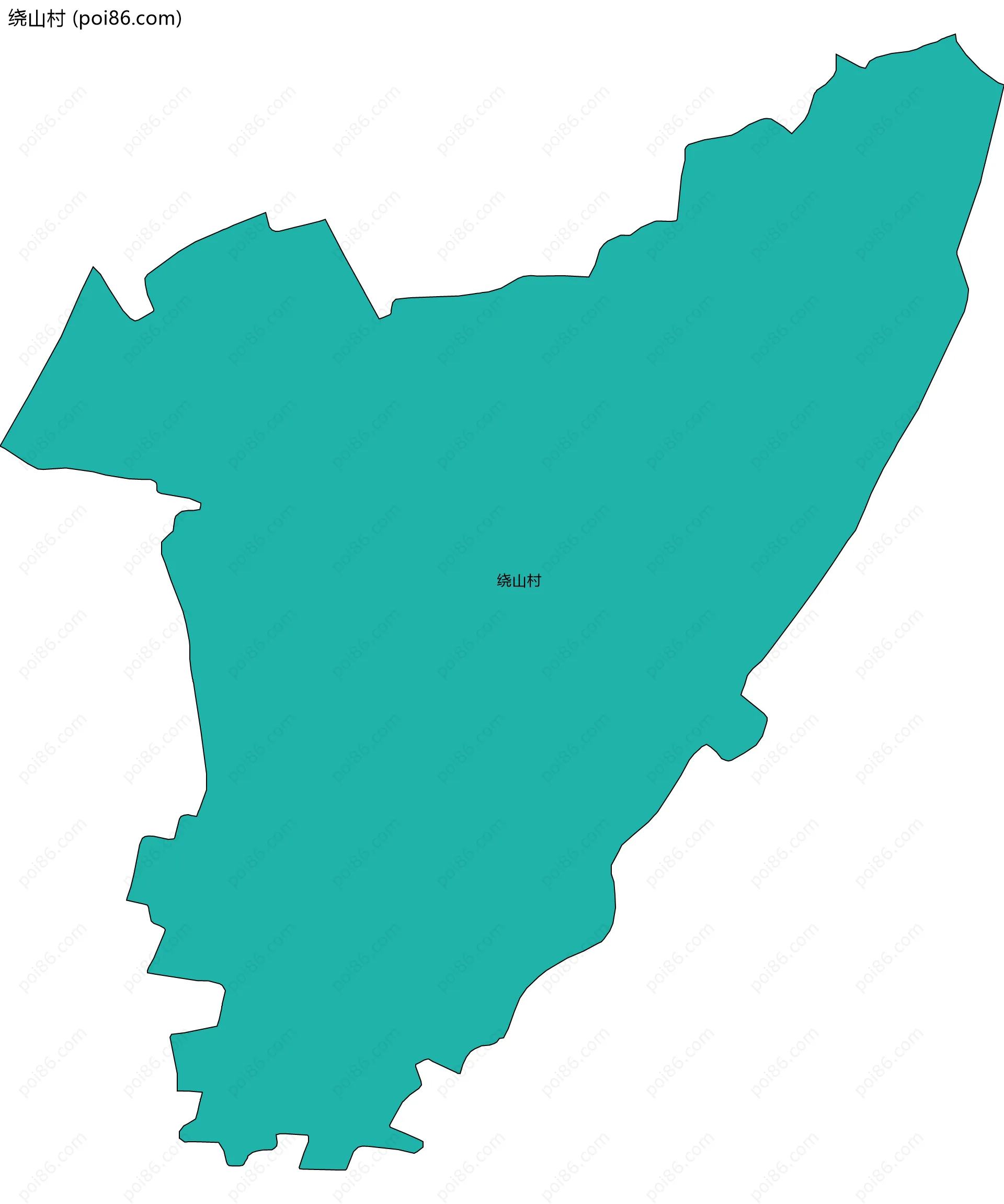 绕山村边界地图