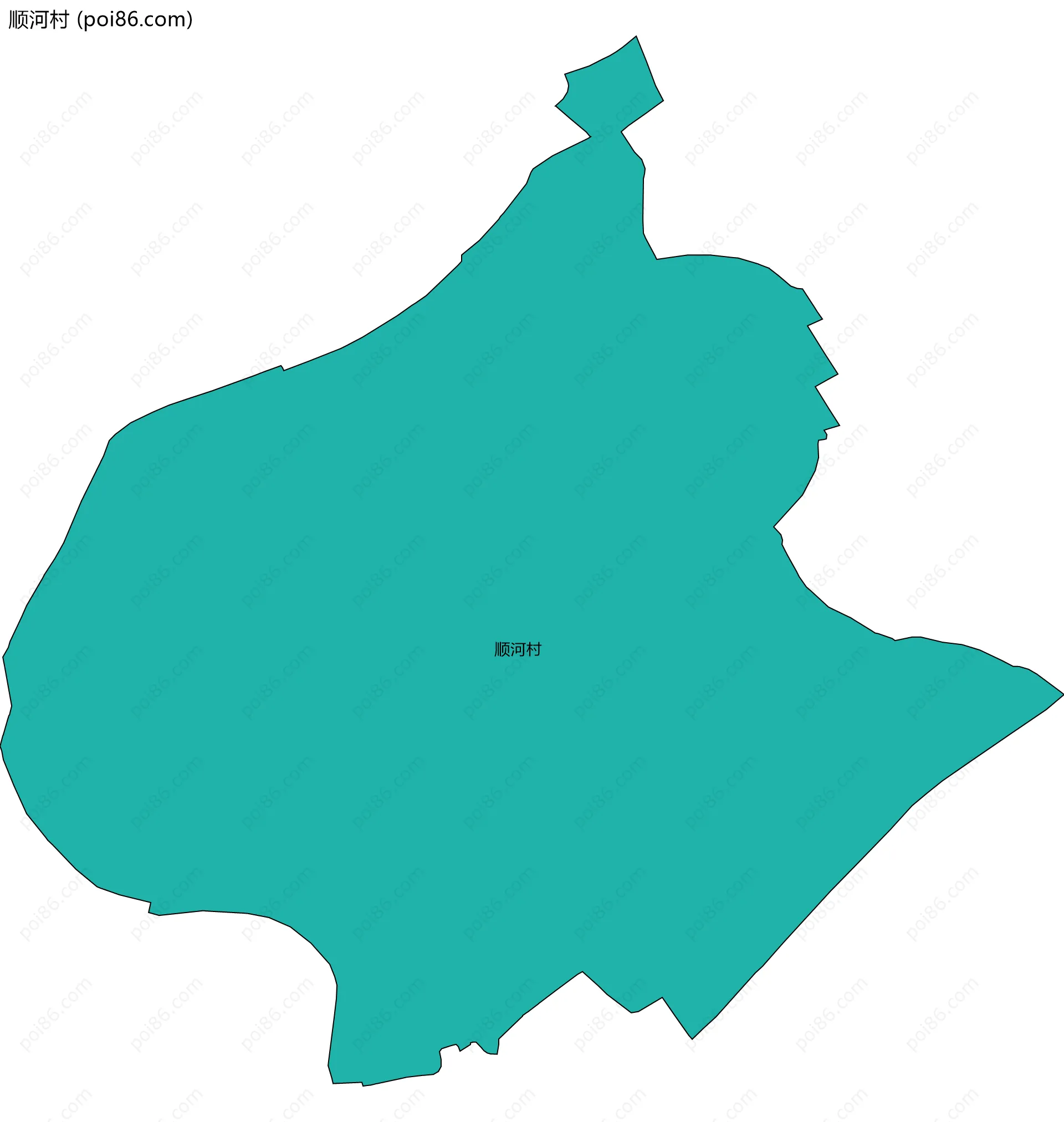 顺河村边界地图