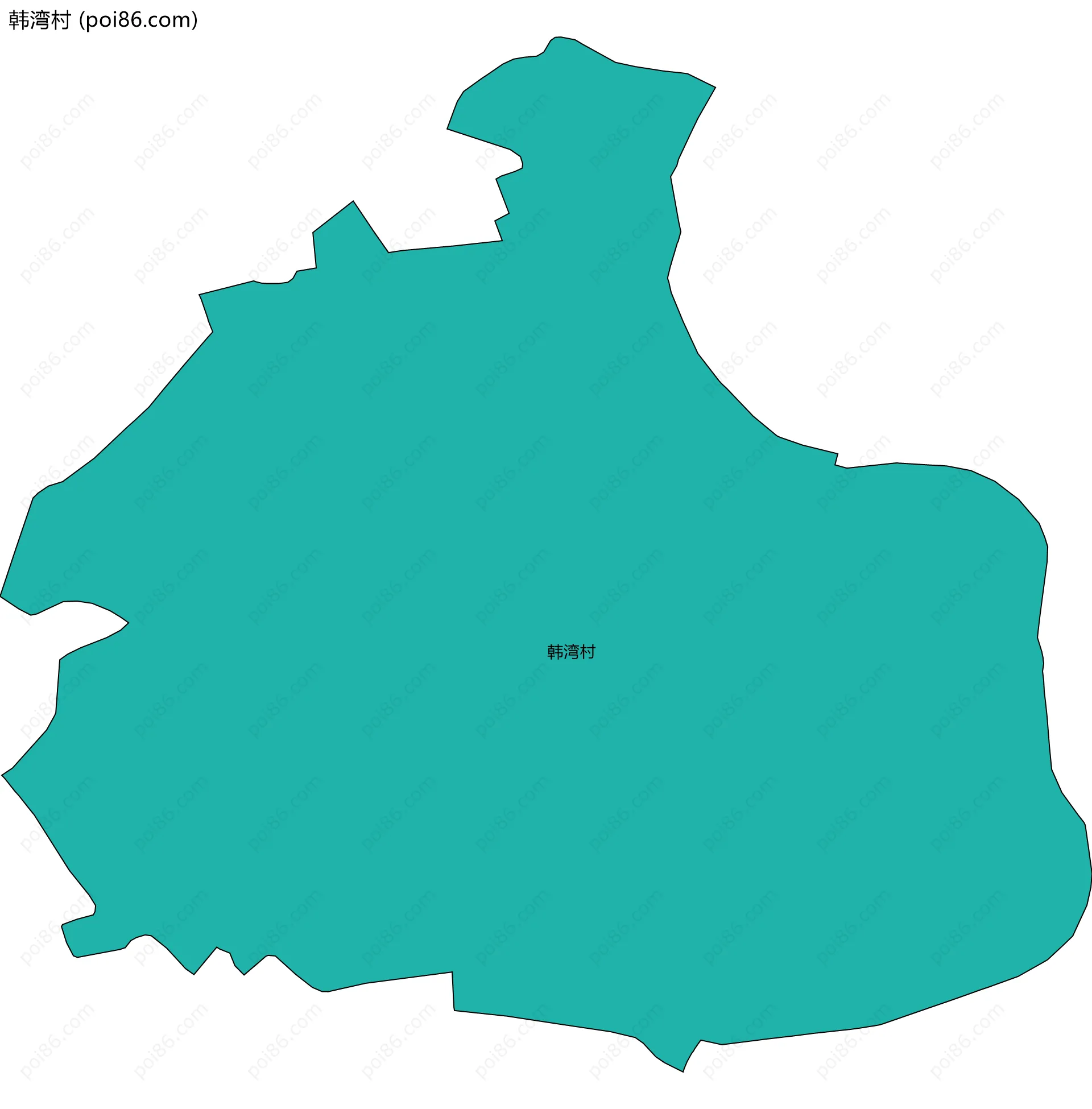 韩湾村边界地图