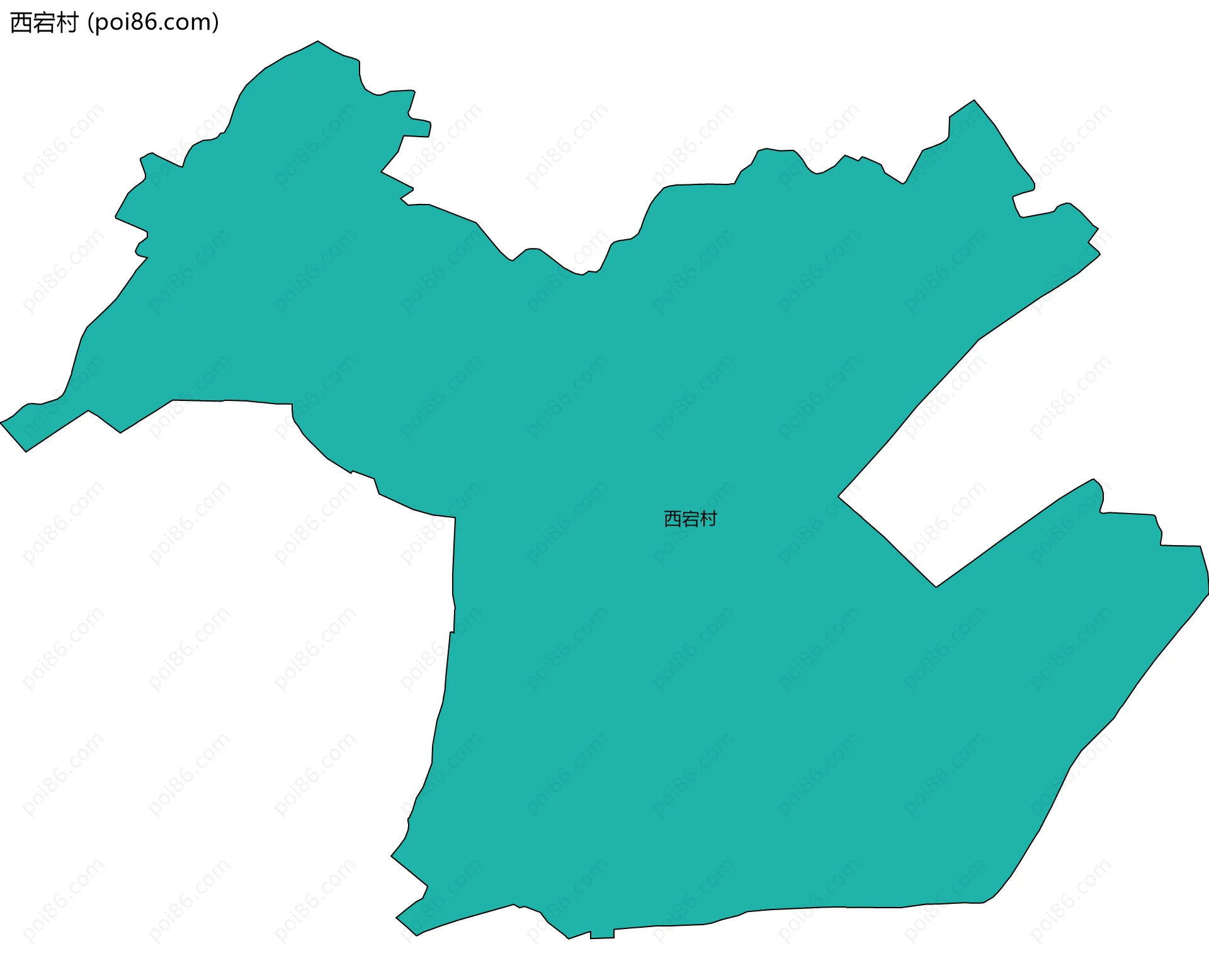 西宕村边界地图