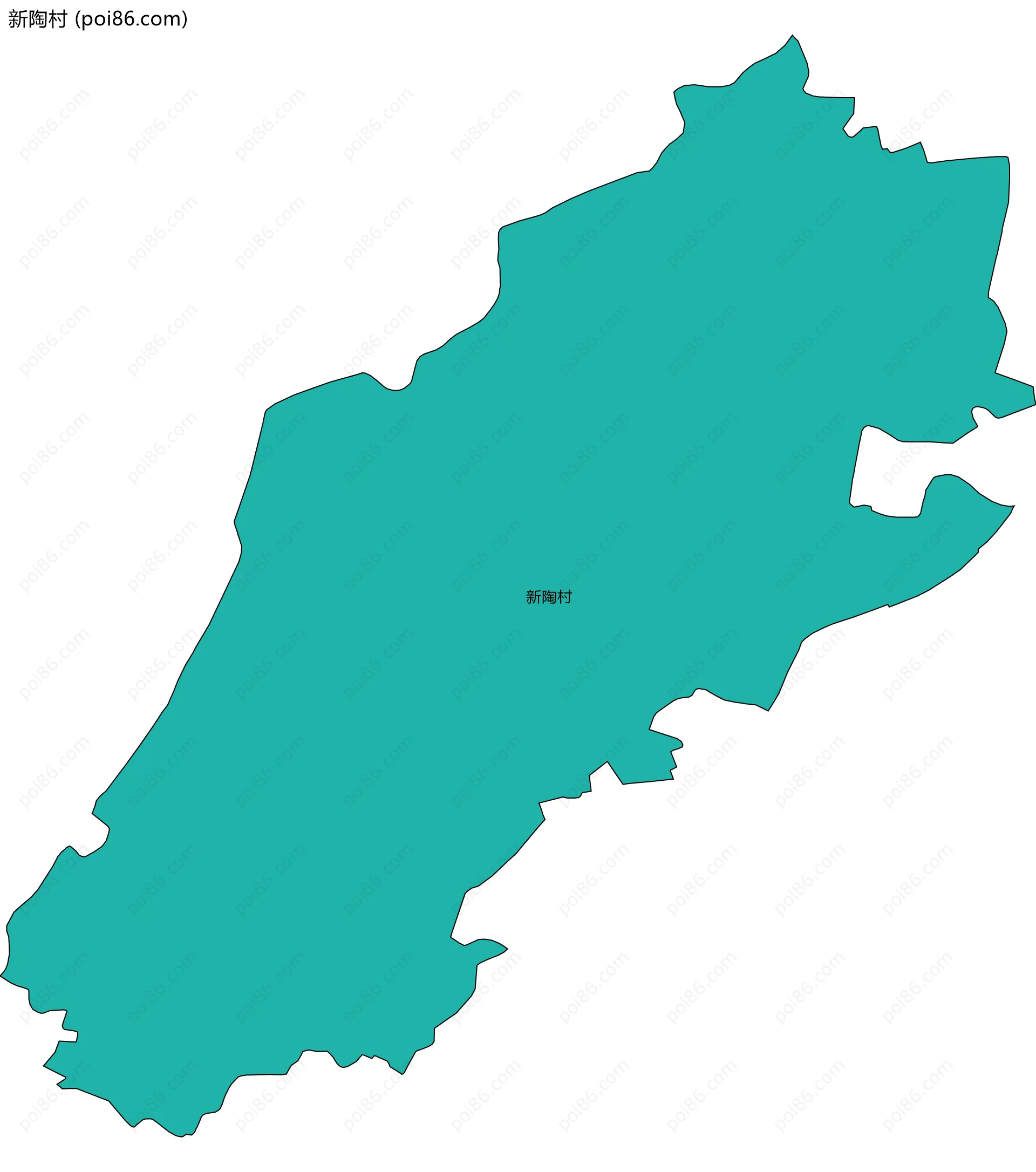 新陶村边界地图