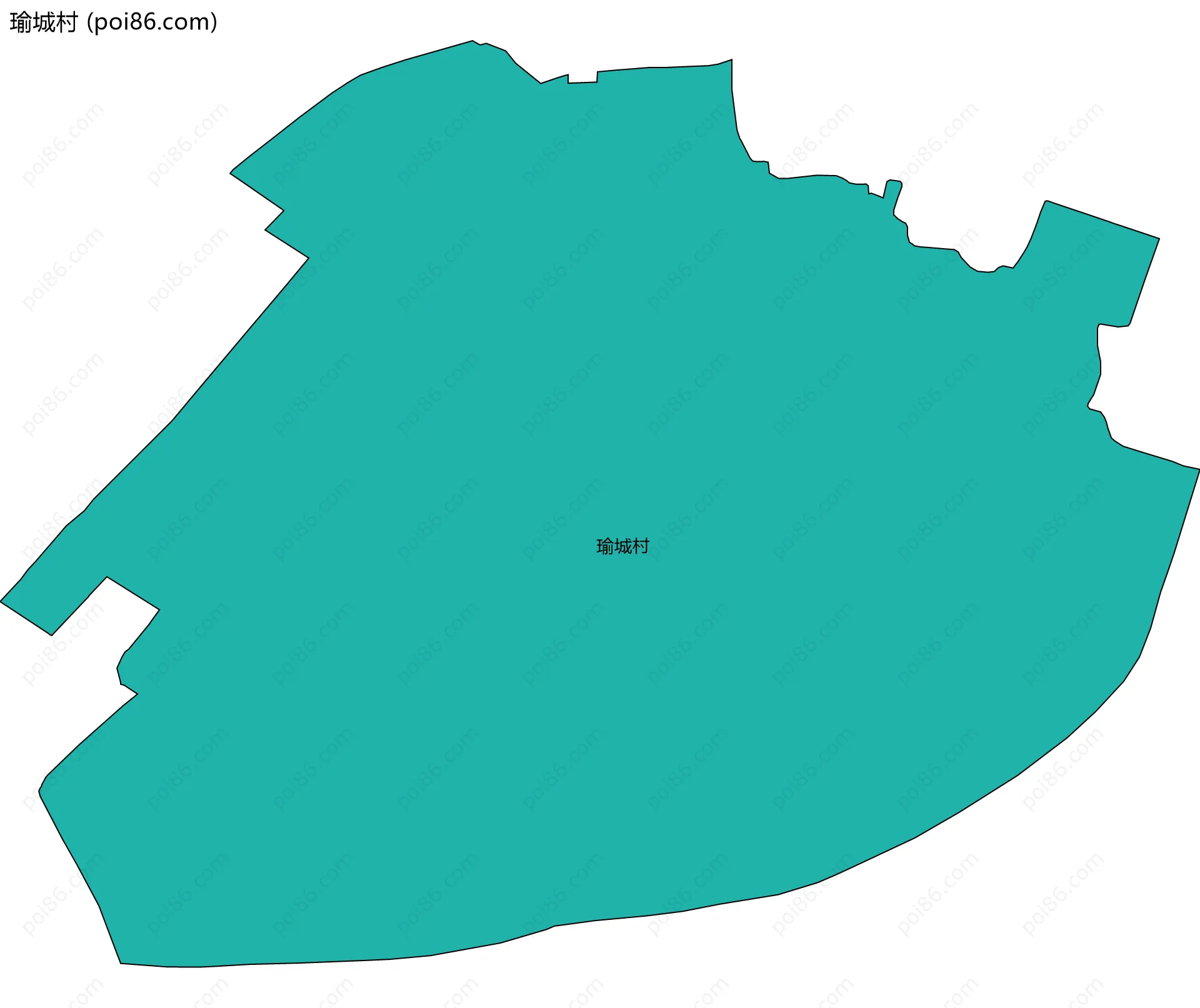 瑜城村边界地图