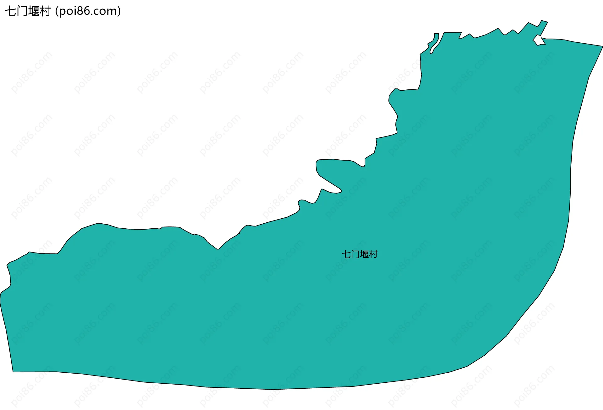 七门堰村边界地图