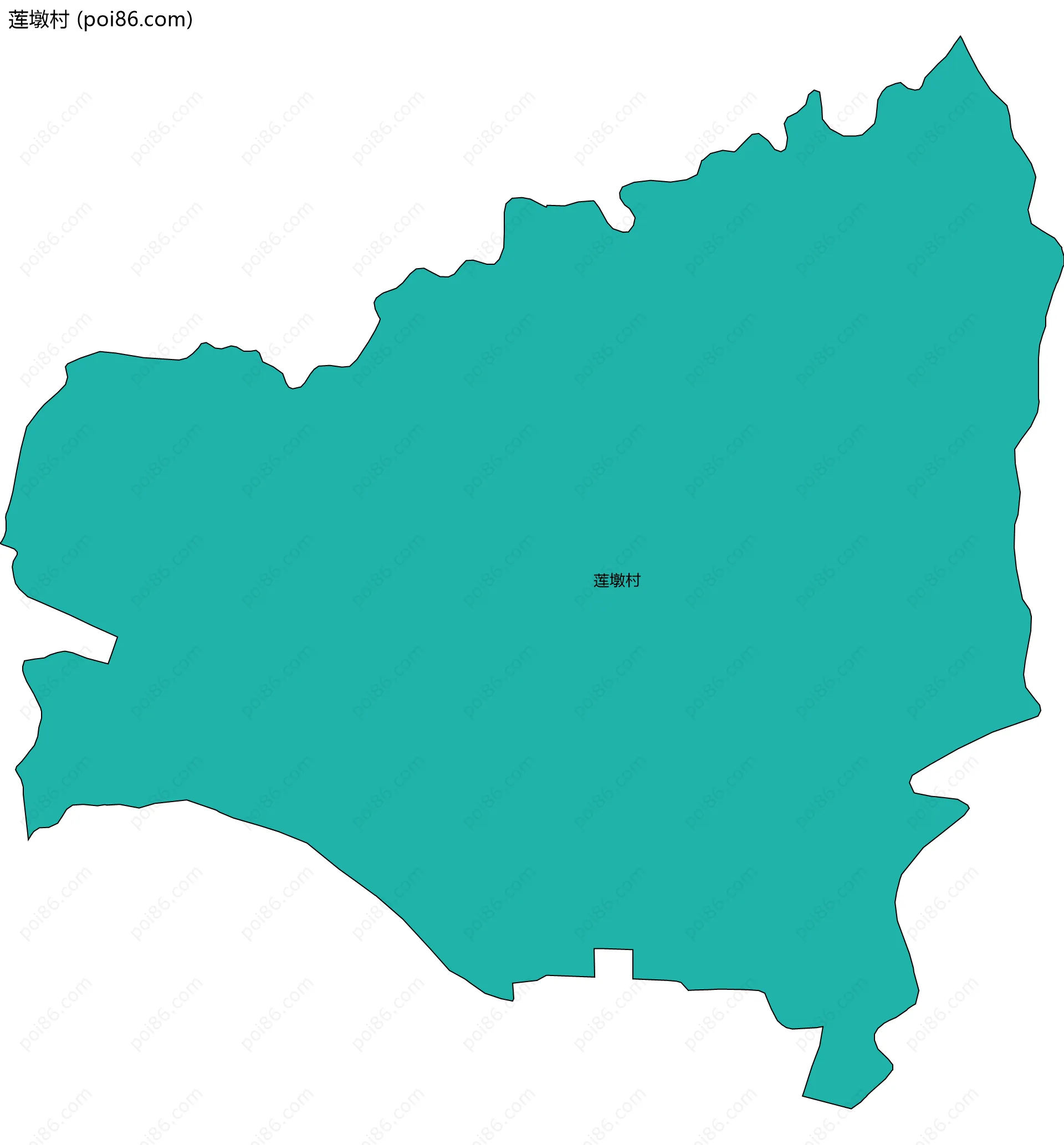 莲墩村边界地图