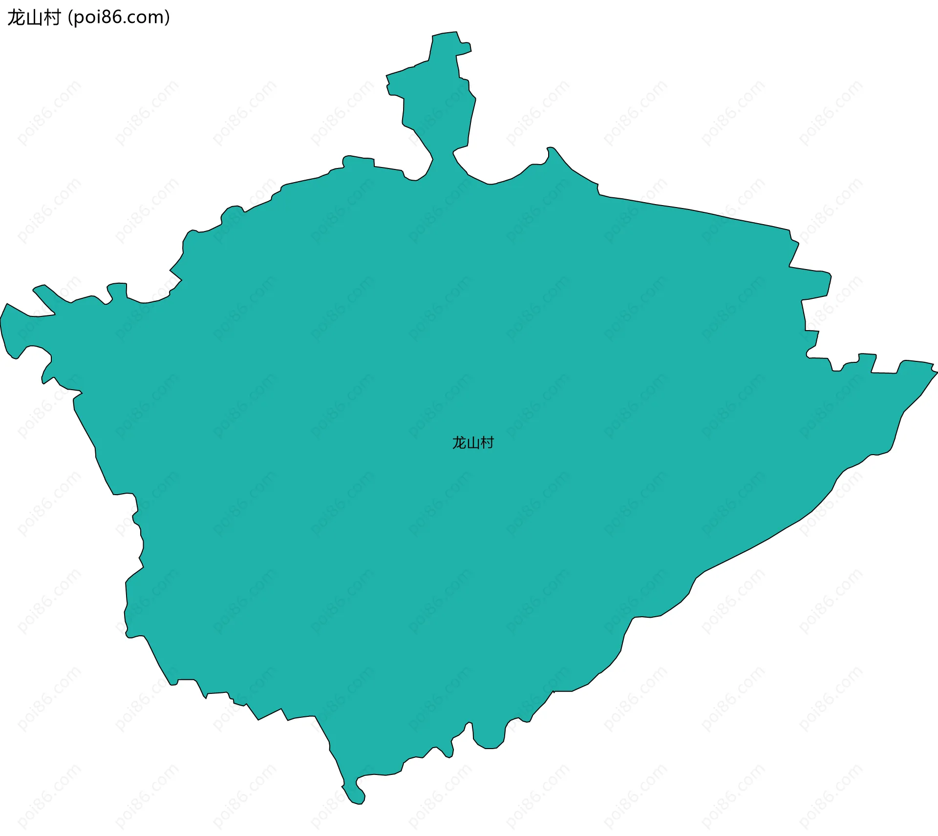 龙山村边界地图