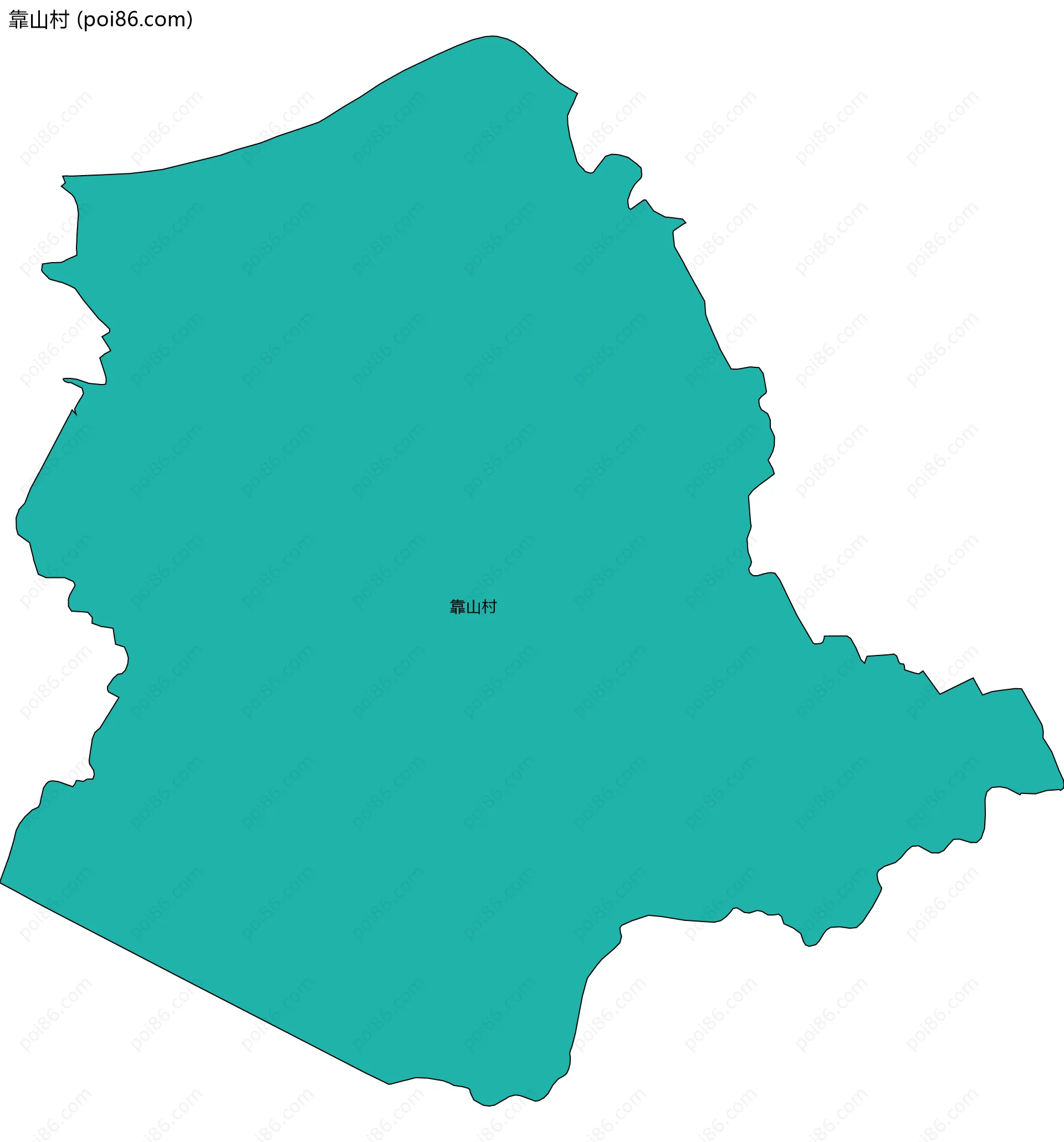 靠山村边界地图