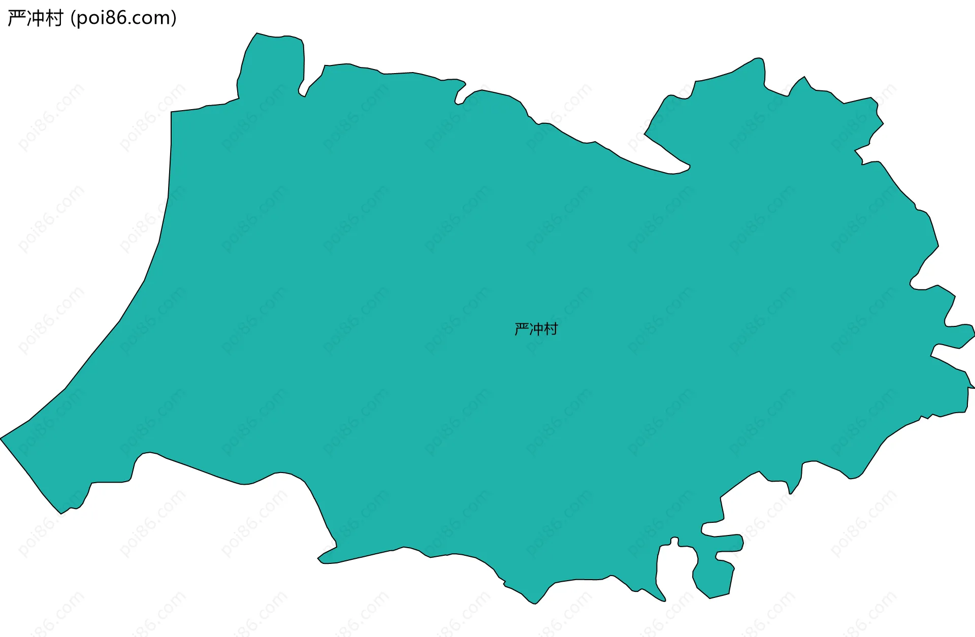 严冲村边界地图
