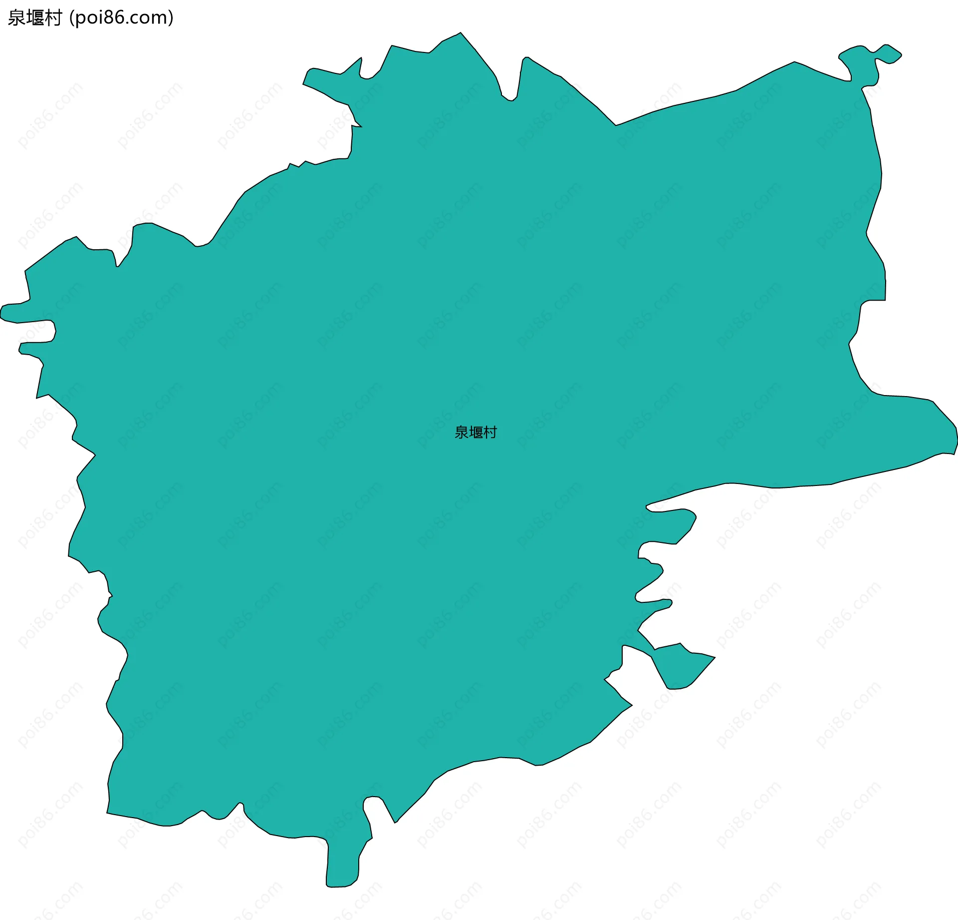 泉堰村边界地图