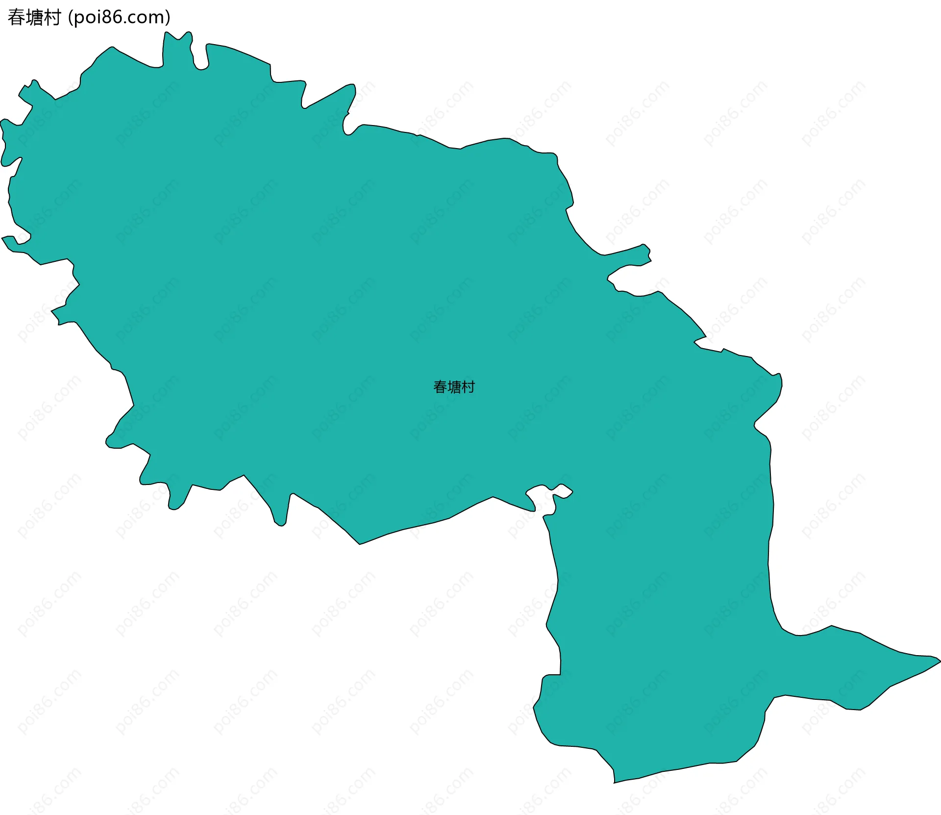 春塘村边界地图