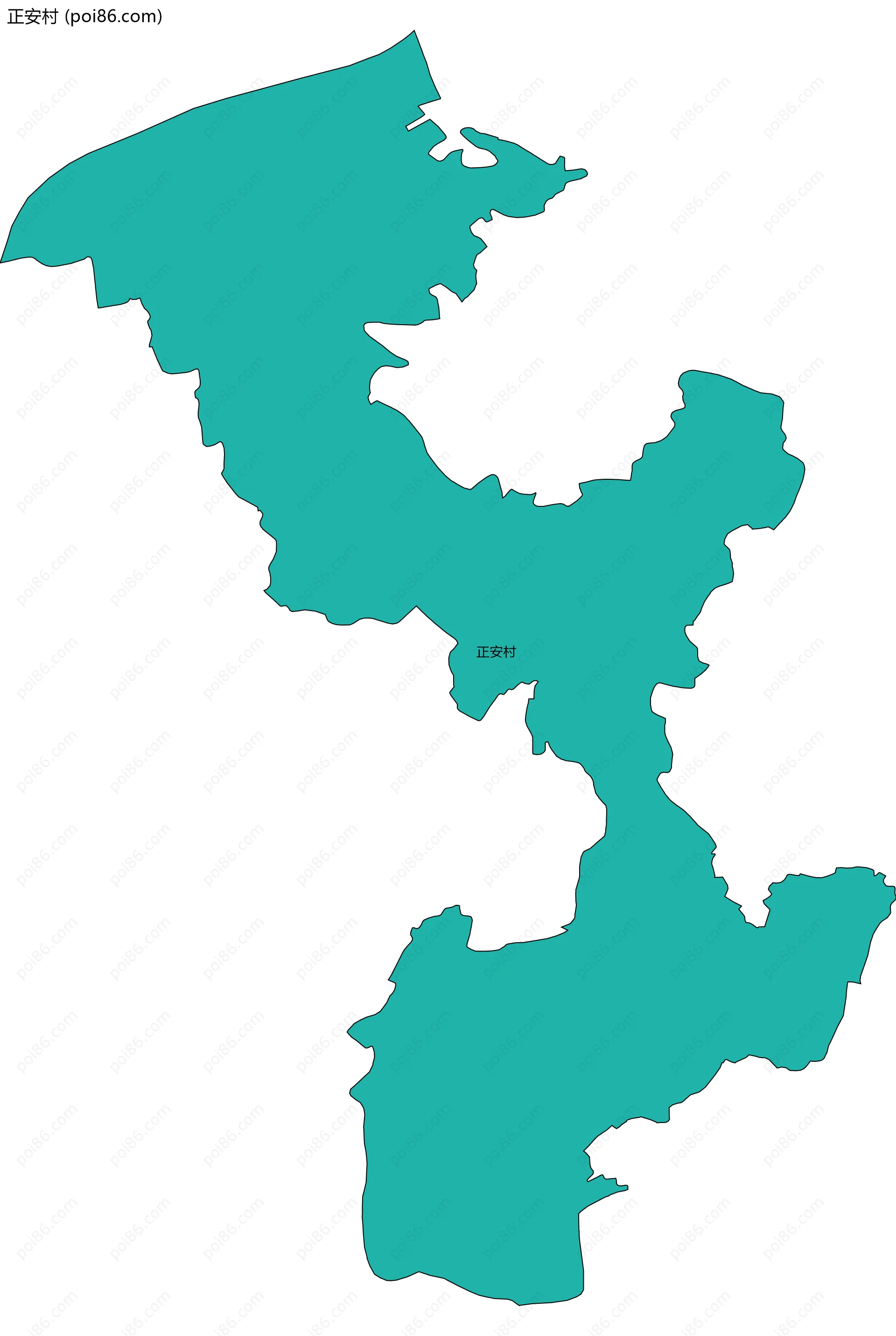 正安村边界地图